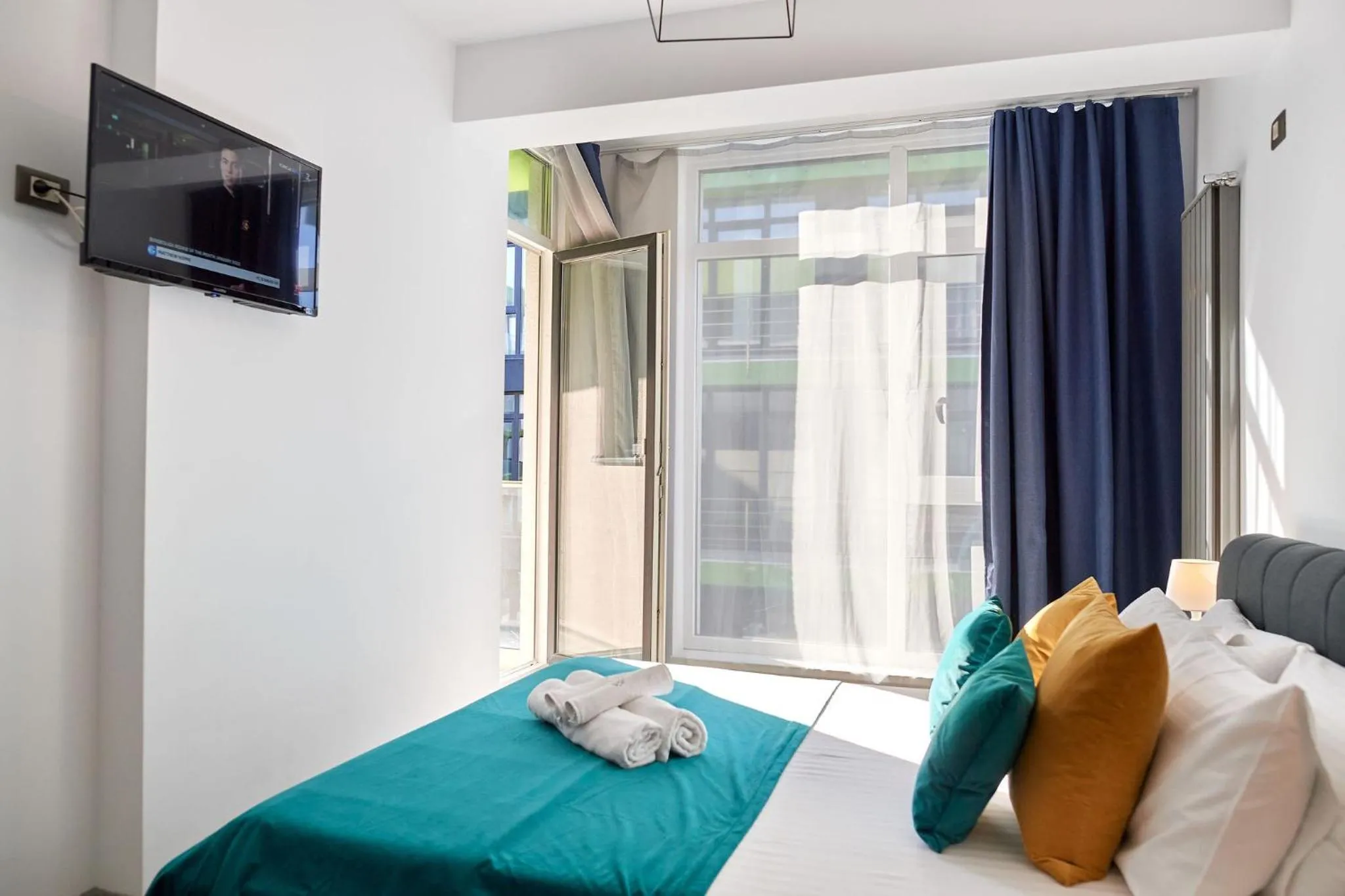 Bed in Glamour Sea view Family Apartments - Spa n Pools Resort