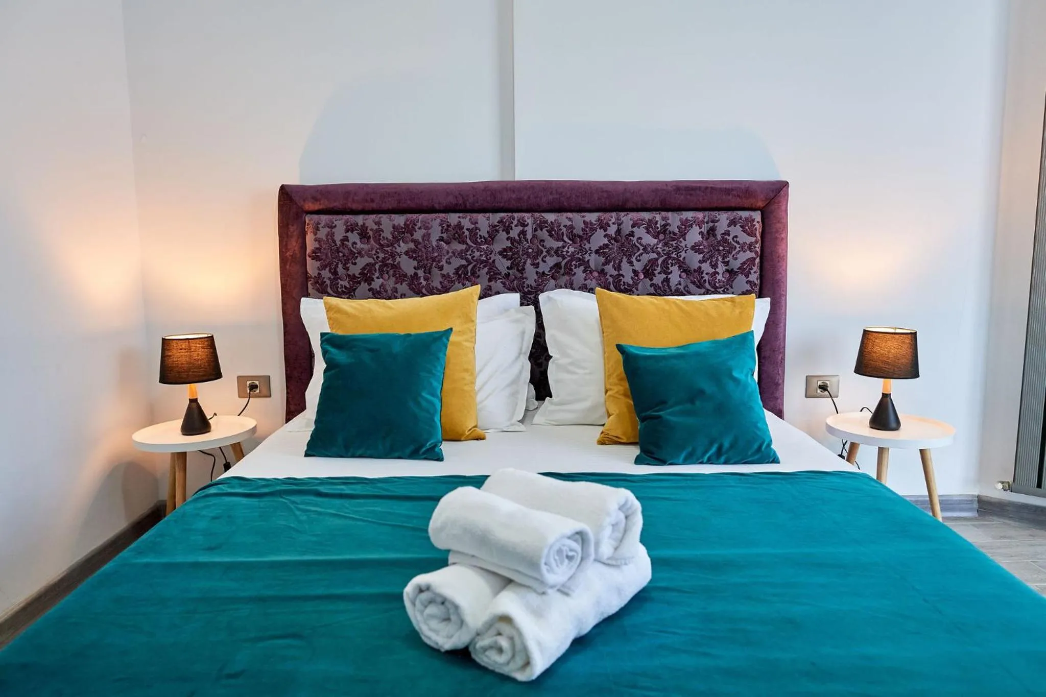 Bed in Glamour Sea view Family Apartments - Spa n Pools Resort