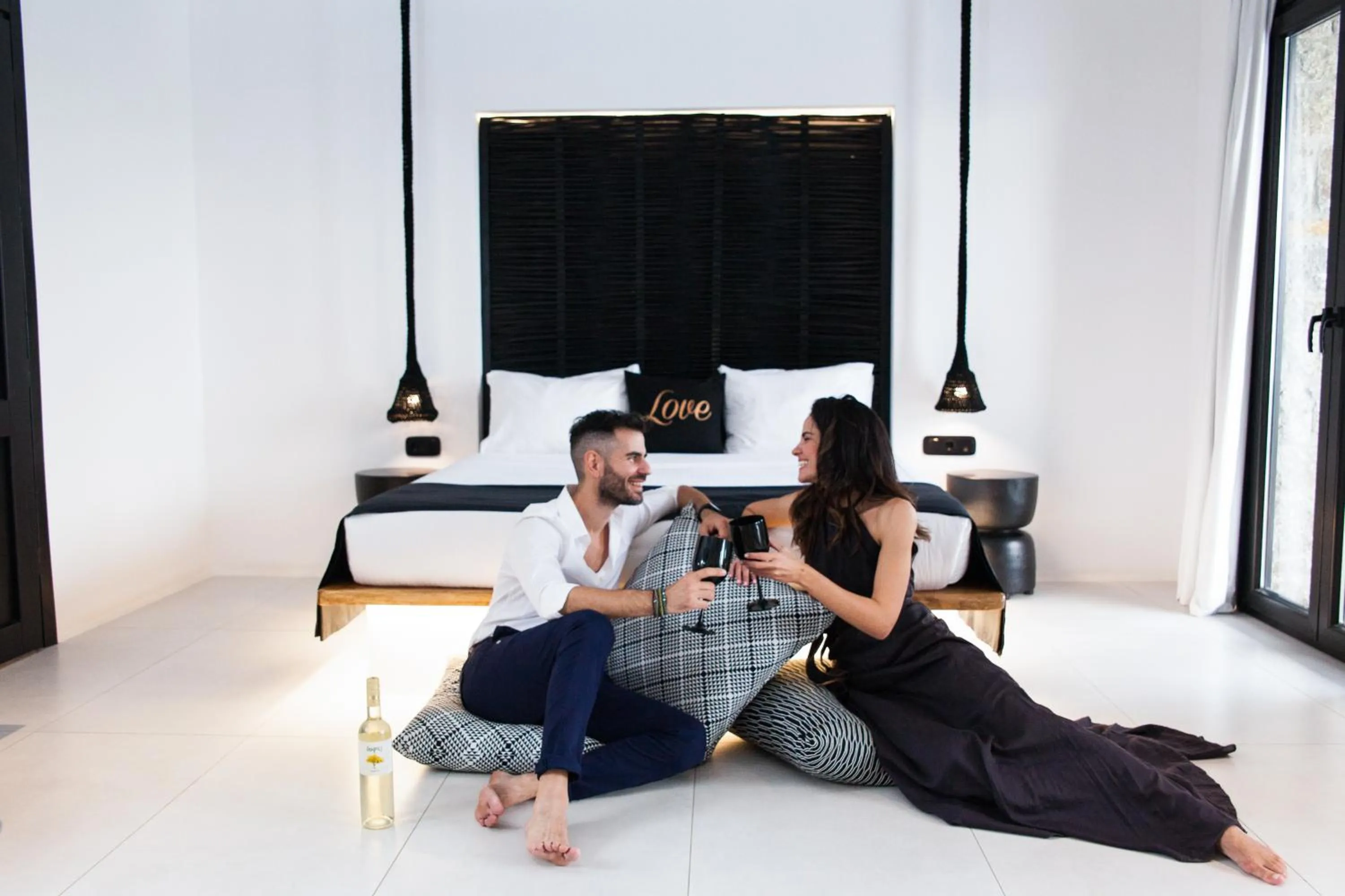 Bedroom, Bed in Agrari Bo Suites by Mykonos Rocks