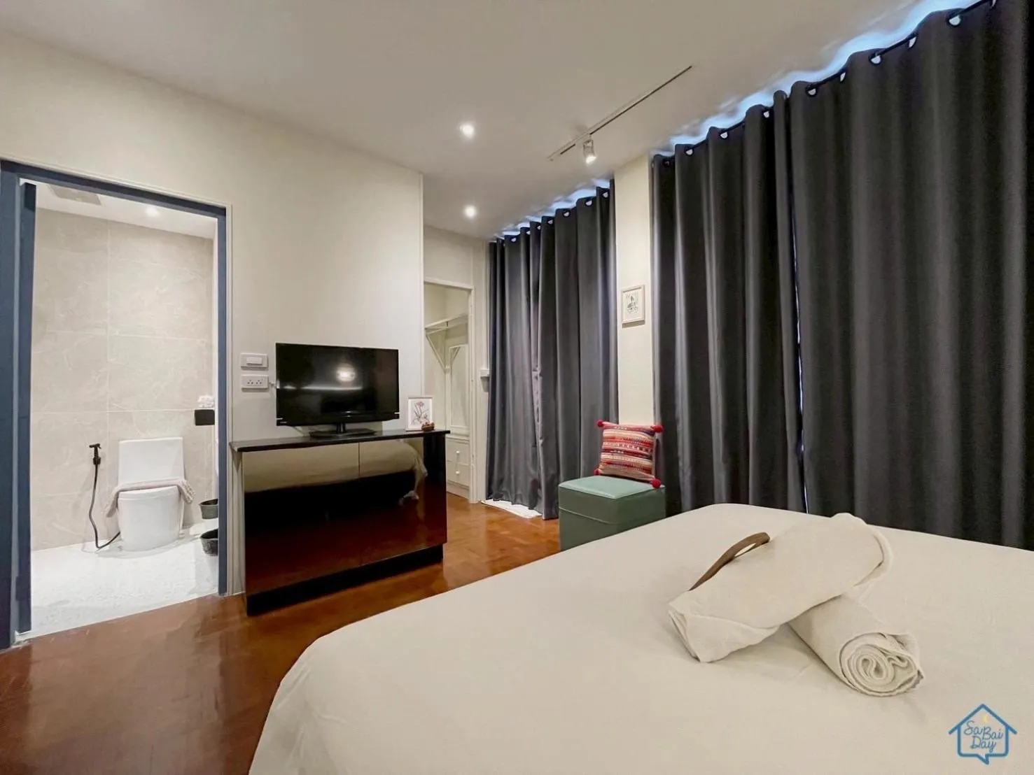 TV and multimedia, Bed in Sabaiday Guesthouse Nimman