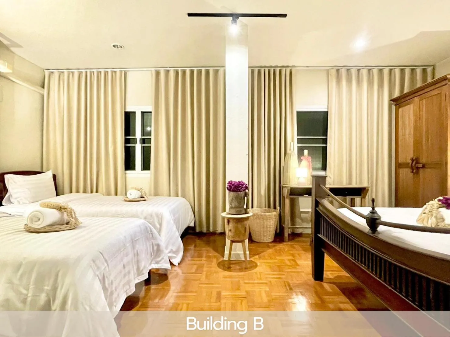 Bed in Sabaiday Guesthouse Nimman