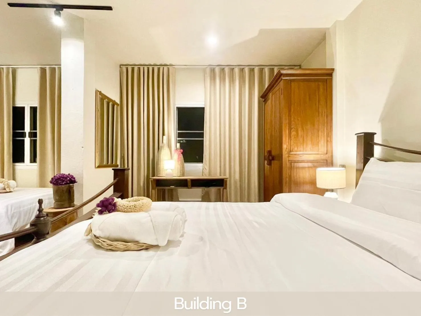 Bed in Sabaiday Guesthouse Nimman