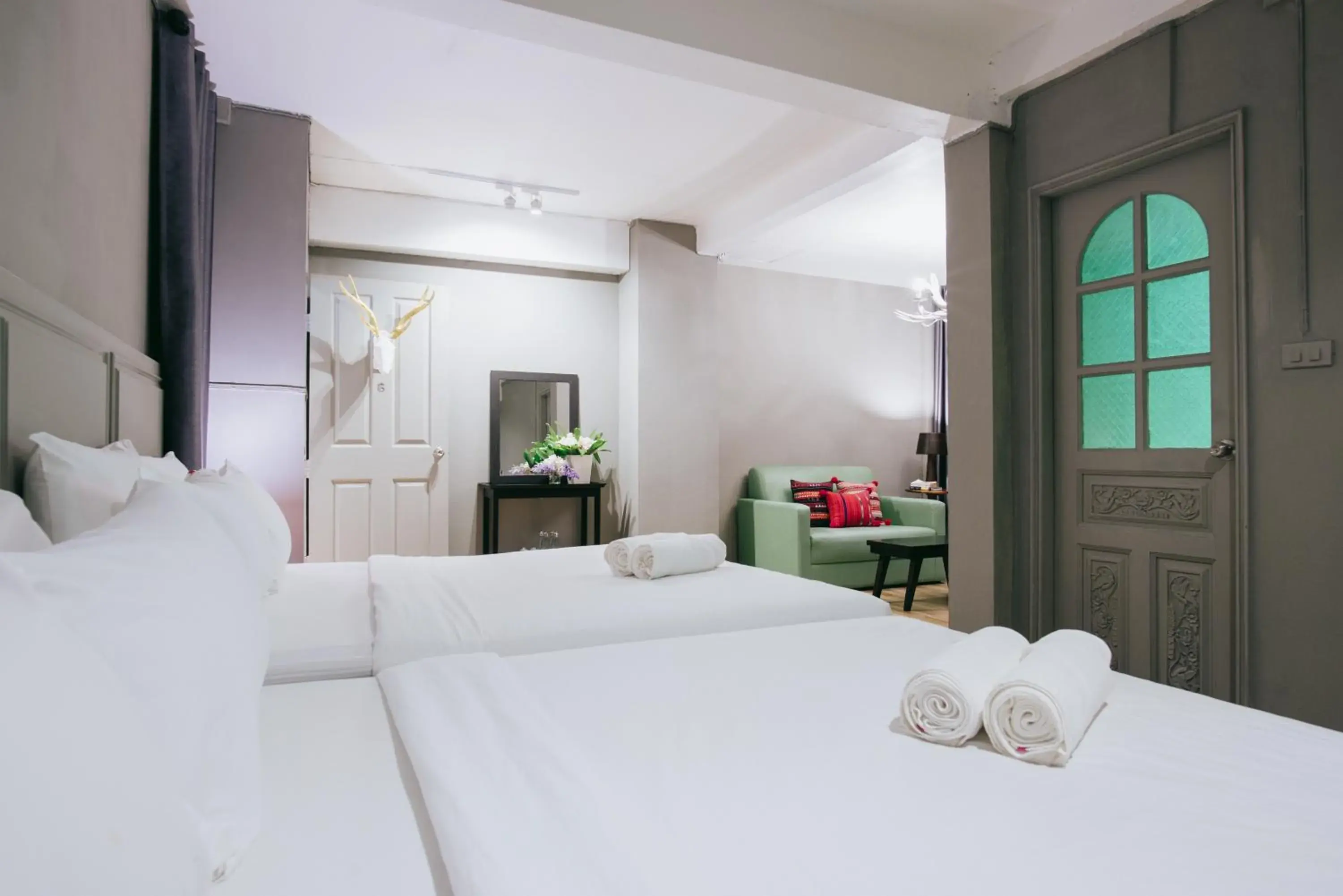 Bed in Sabaiday Guesthouse Nimman Bed in Sabaiday Guesthouse Nimman