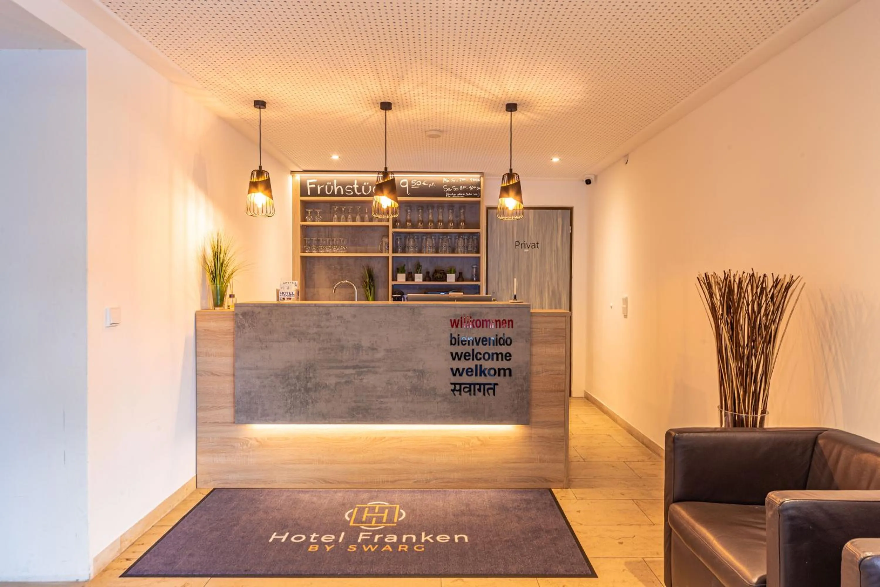 Lobby or reception in Hotel Franken