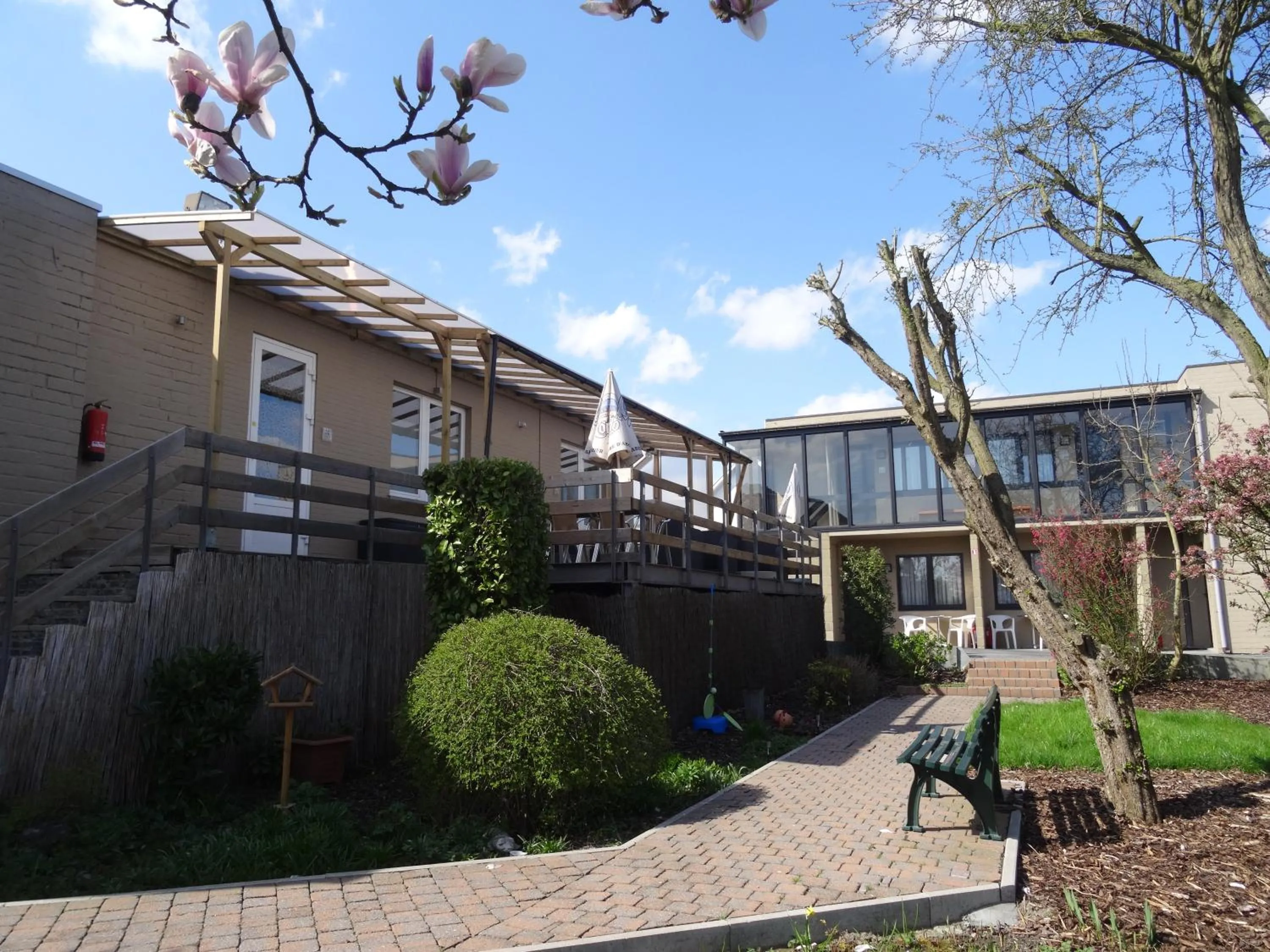 Garden view in Hostellerie Daiseldaele