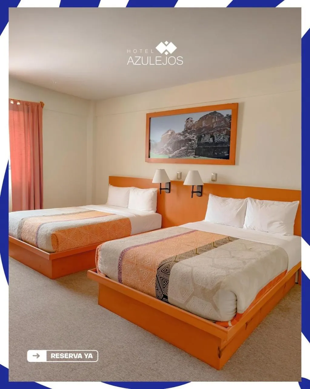 Bed in Hotel Azulejos