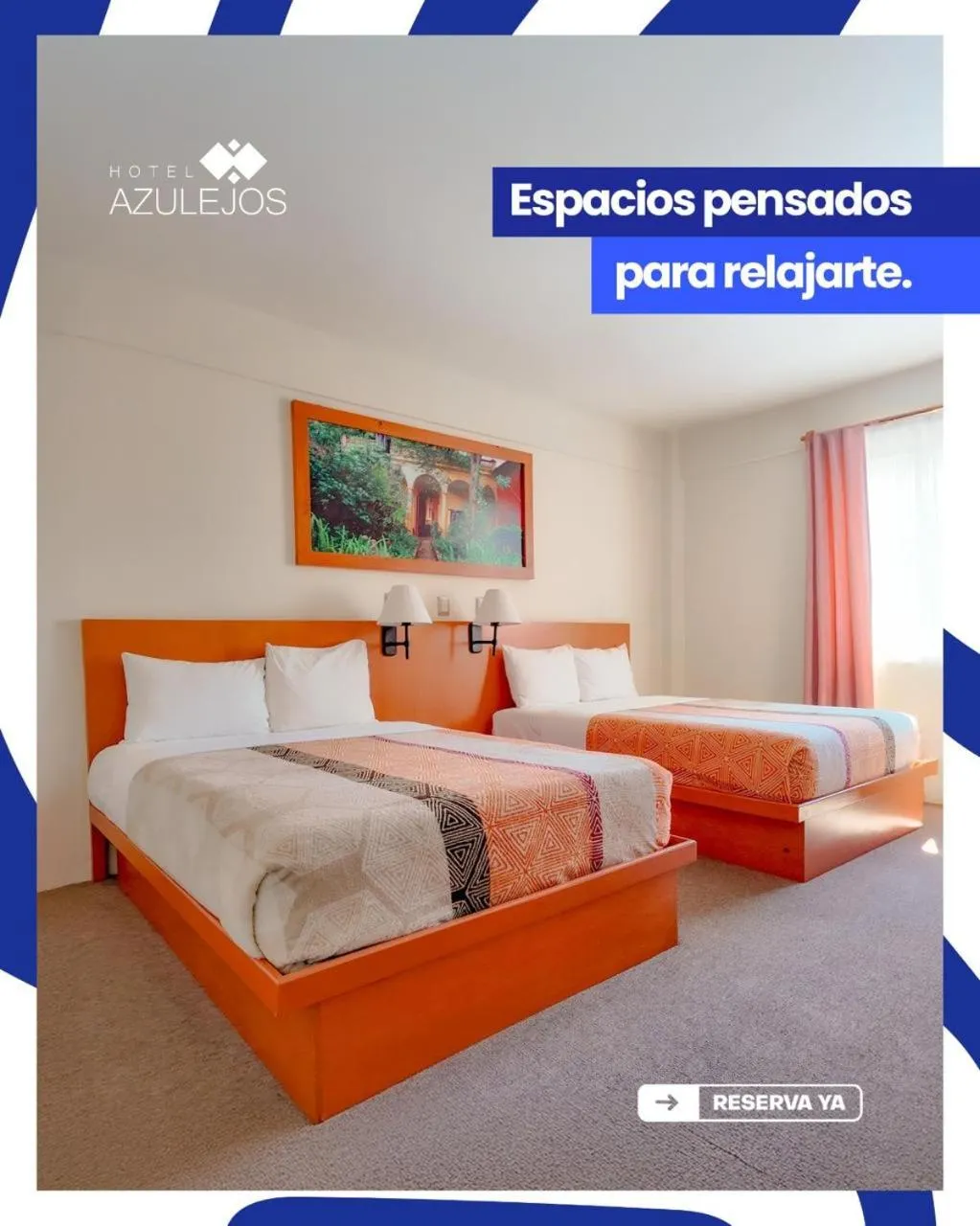 Bed in Hotel Azulejos