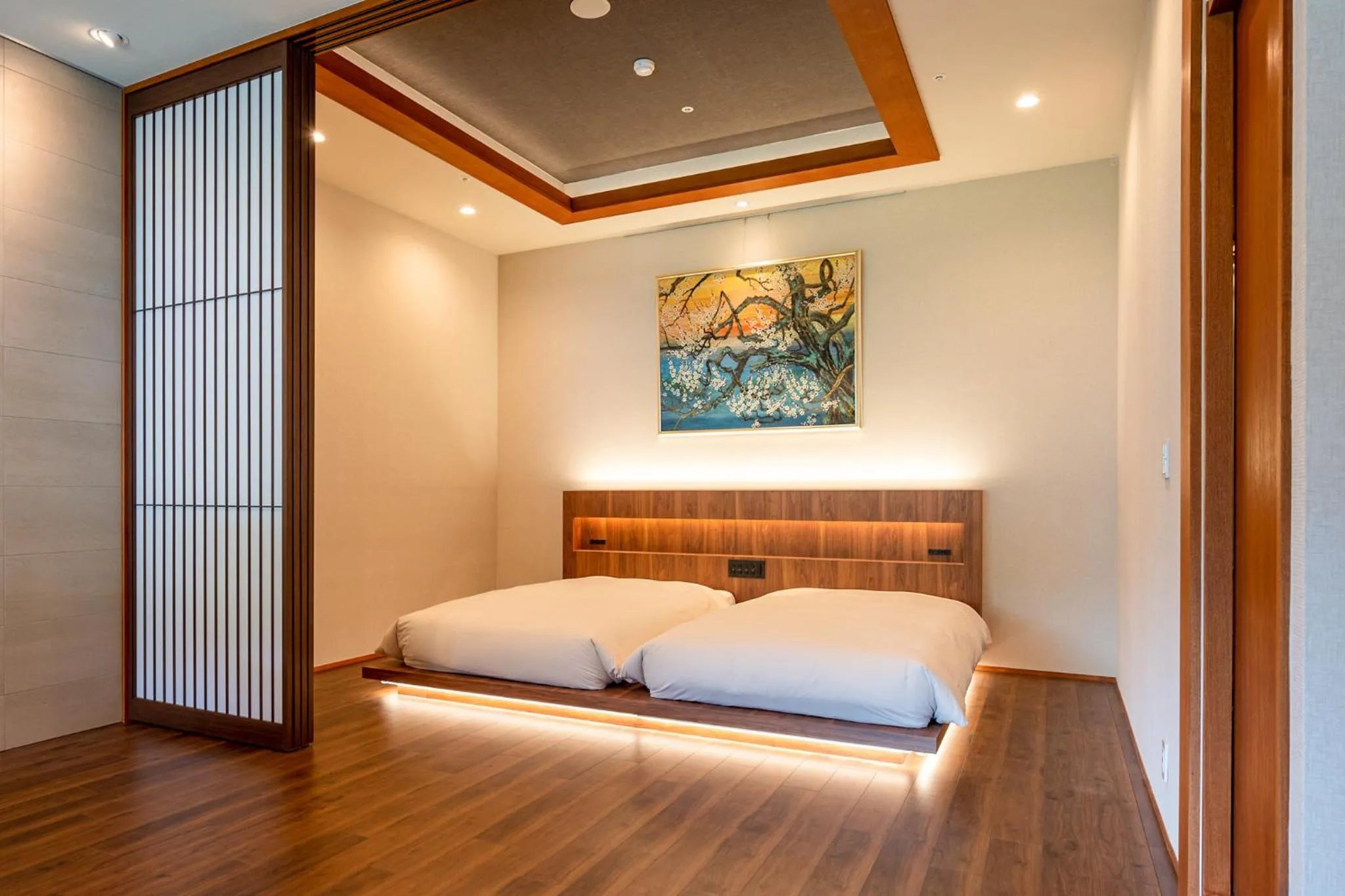 Bedroom, Bed in Hakone Yumoto Onsen Hotel Kajikaso