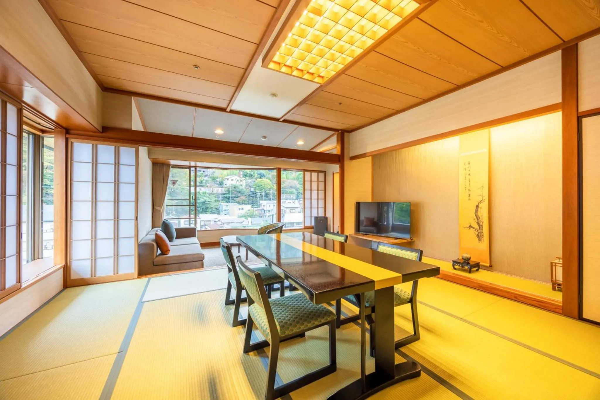 Living room in Hakone Yumoto Onsen Hotel Kajikaso