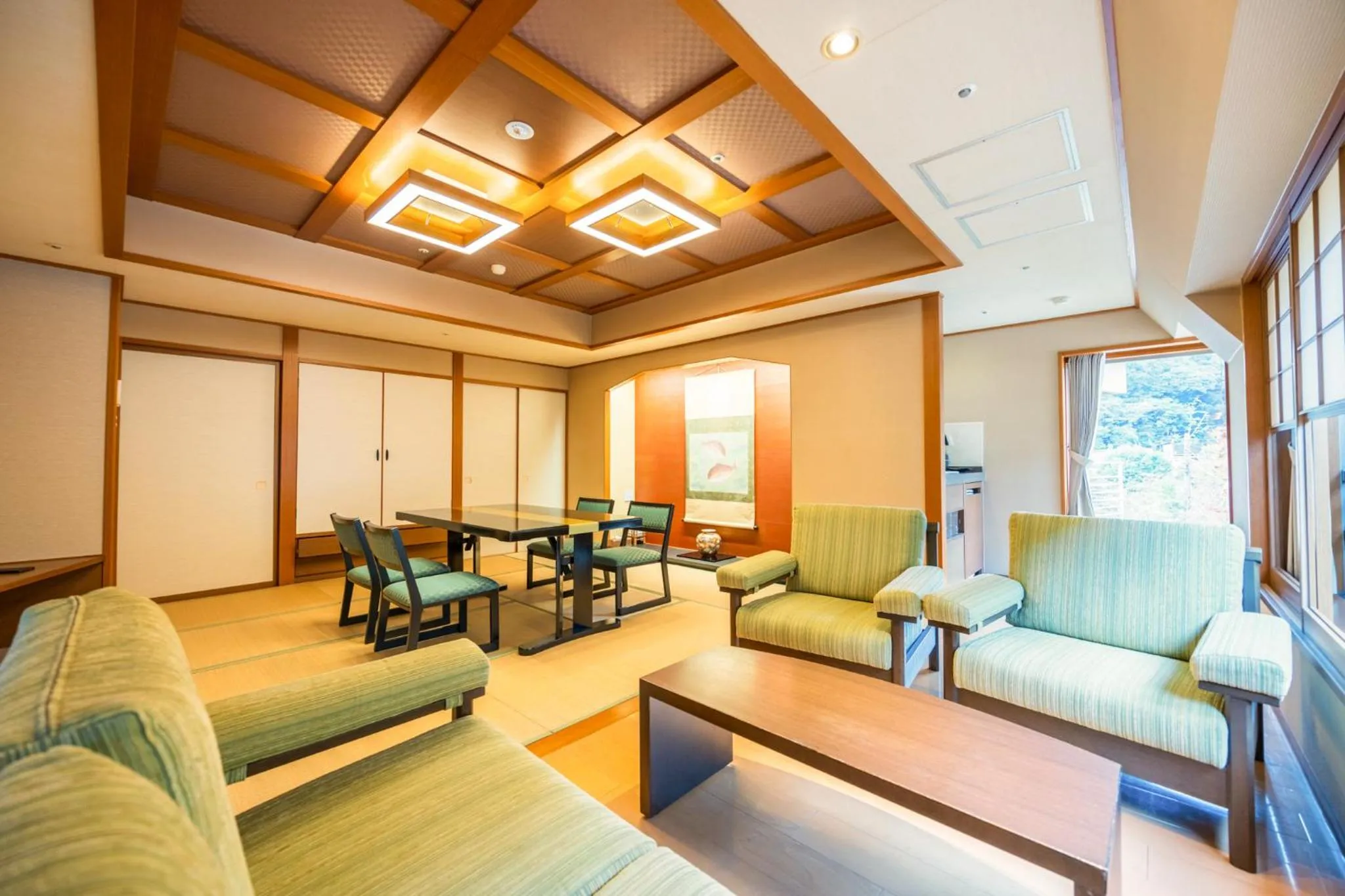 Living room in Hakone Yumoto Onsen Hotel Kajikaso