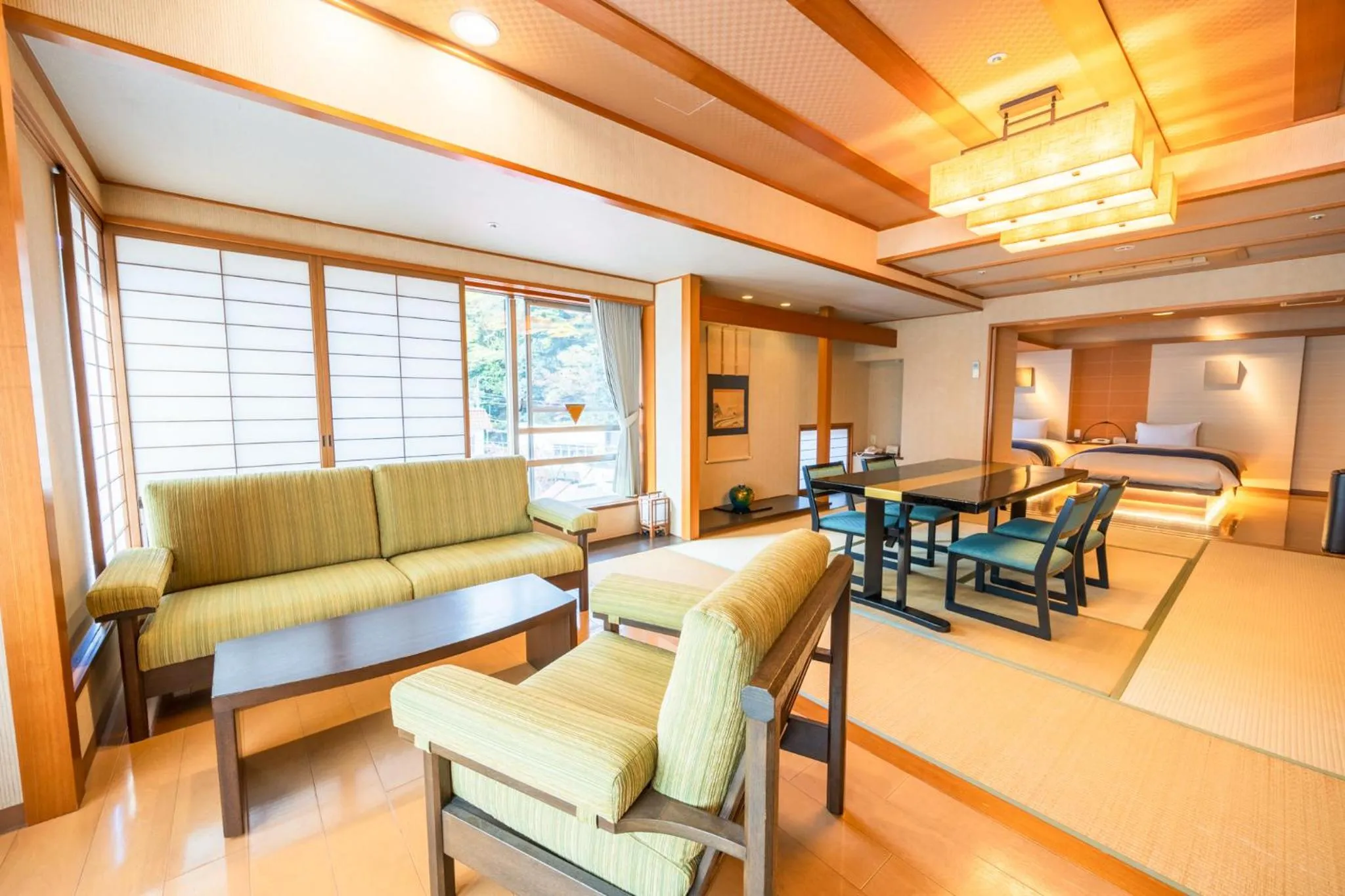 Living room in Hakone Yumoto Onsen Hotel Kajikaso