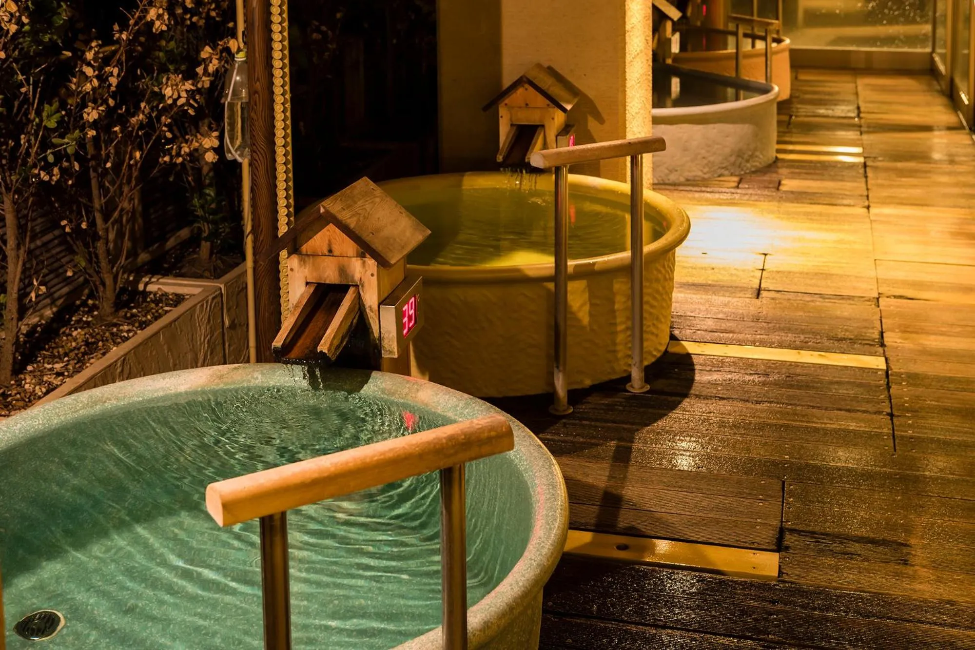 Open Air Bath in Hakone Yumoto Onsen Hotel Kajikaso