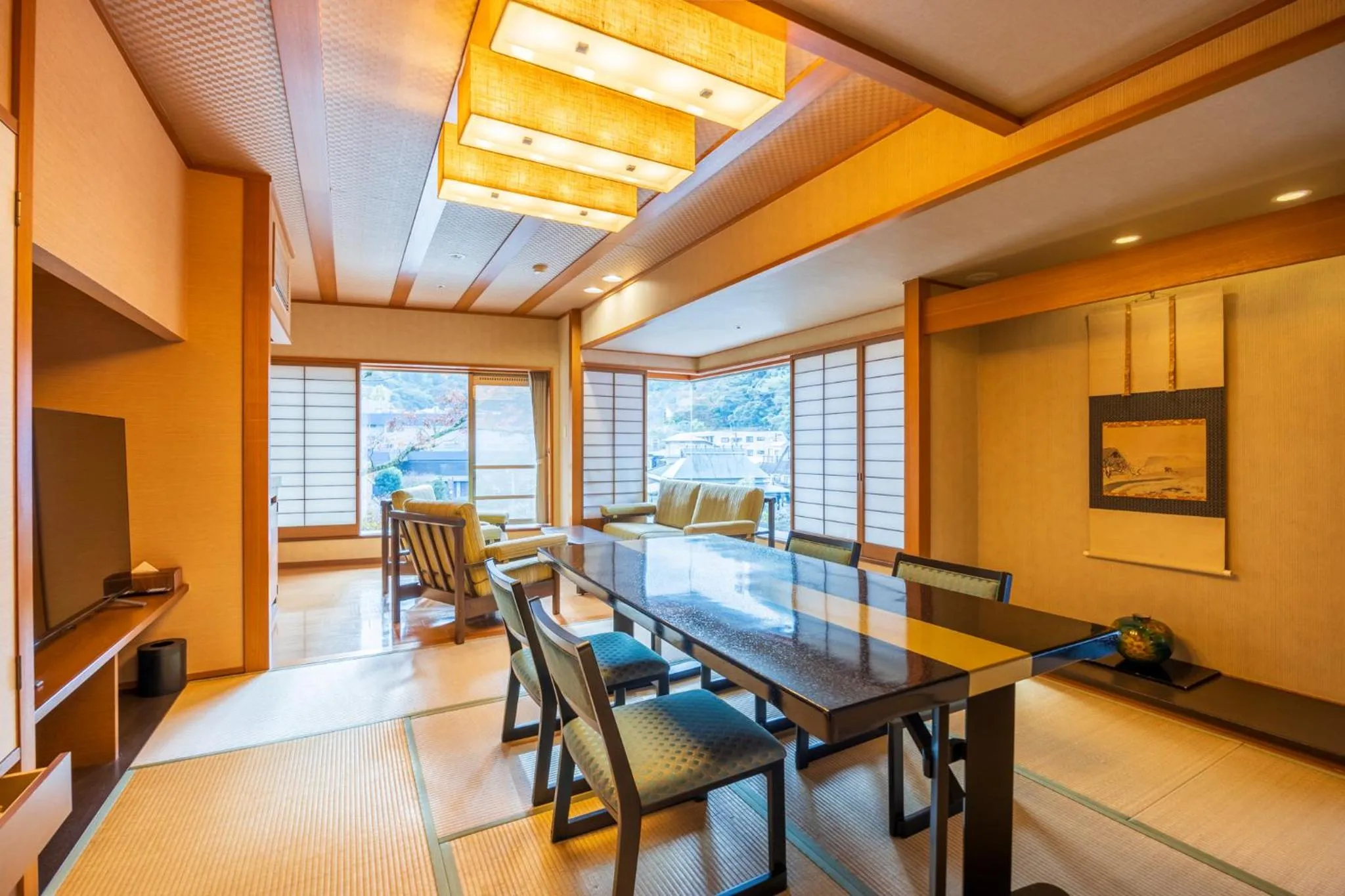 Living room in Hakone Yumoto Onsen Hotel Kajikaso