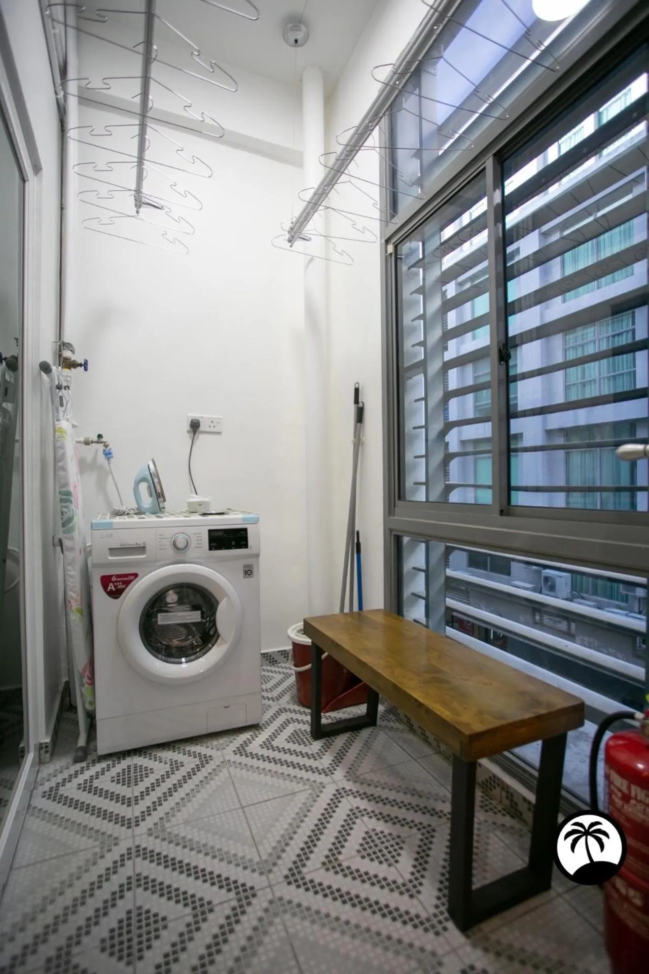 washing machine in Paradise Suite at KK Times Square, beside Imago
