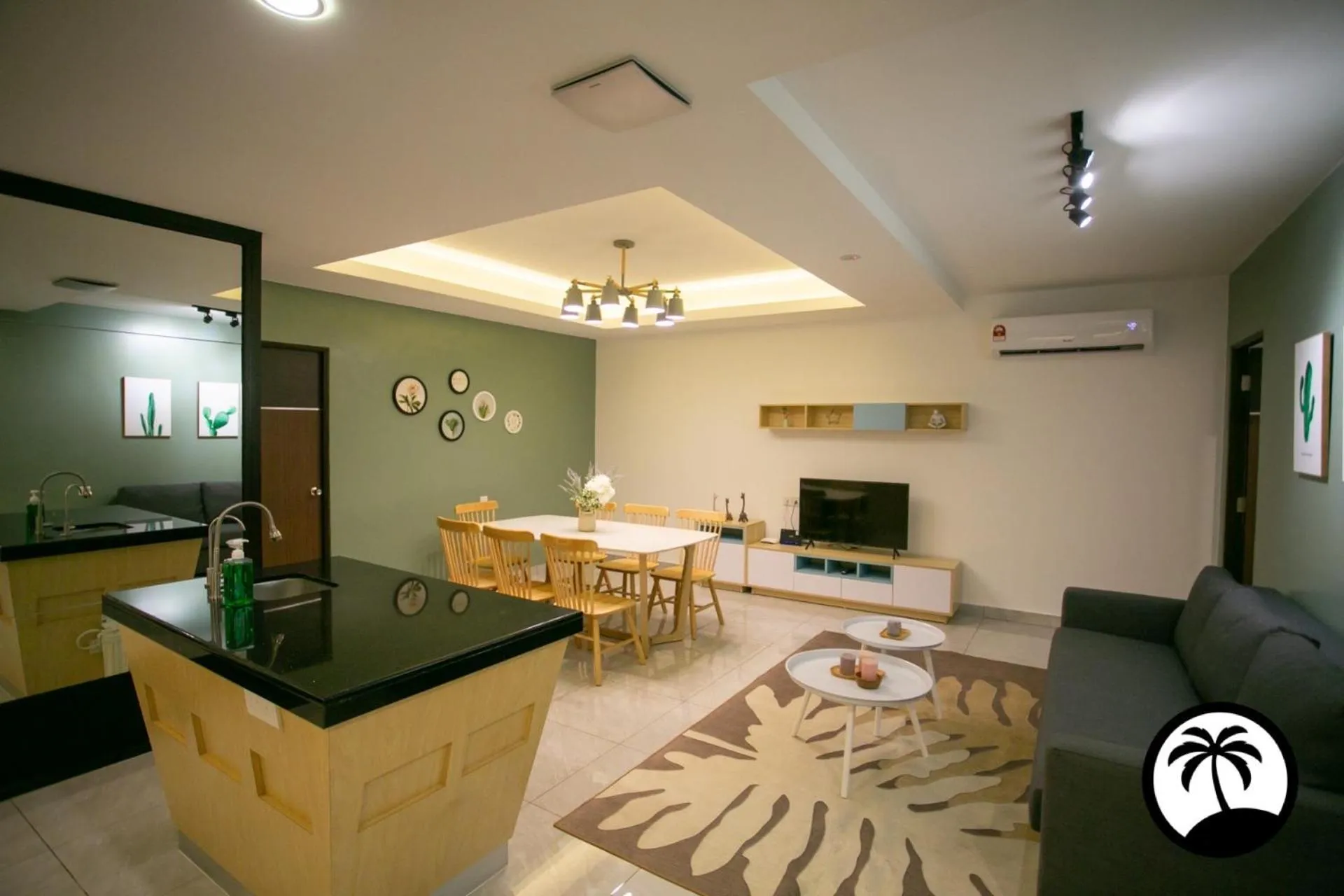 Living room in Paradise Suite at KK Times Square, beside Imago