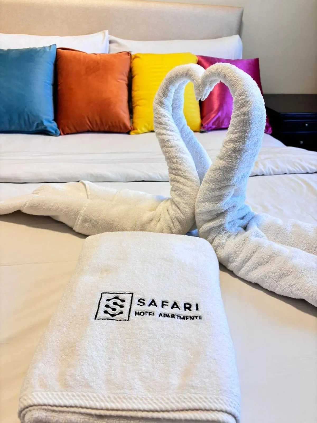 Bed in Safari Hotel Apartments
