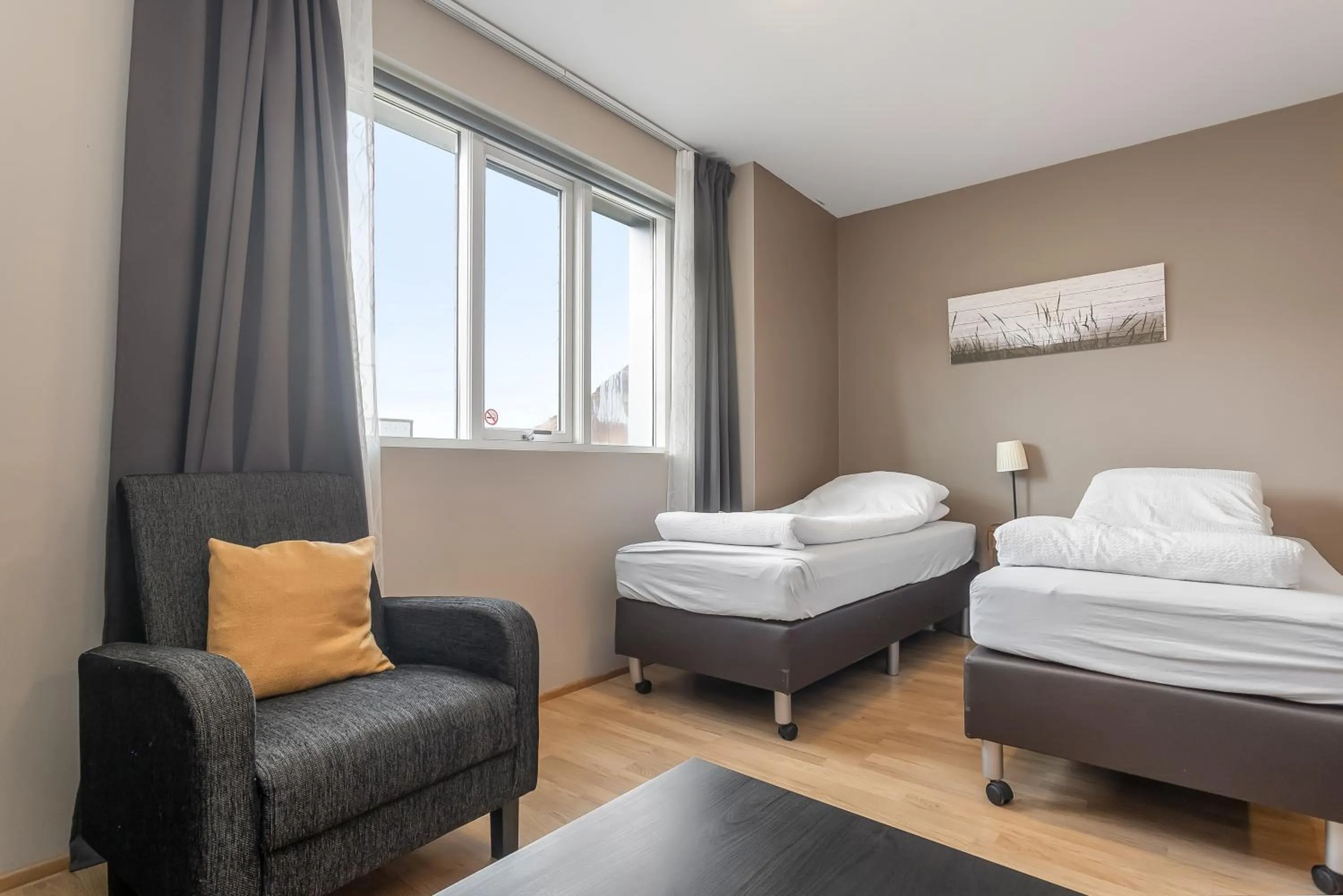 Bed in Stöð Guesthouse and apartments