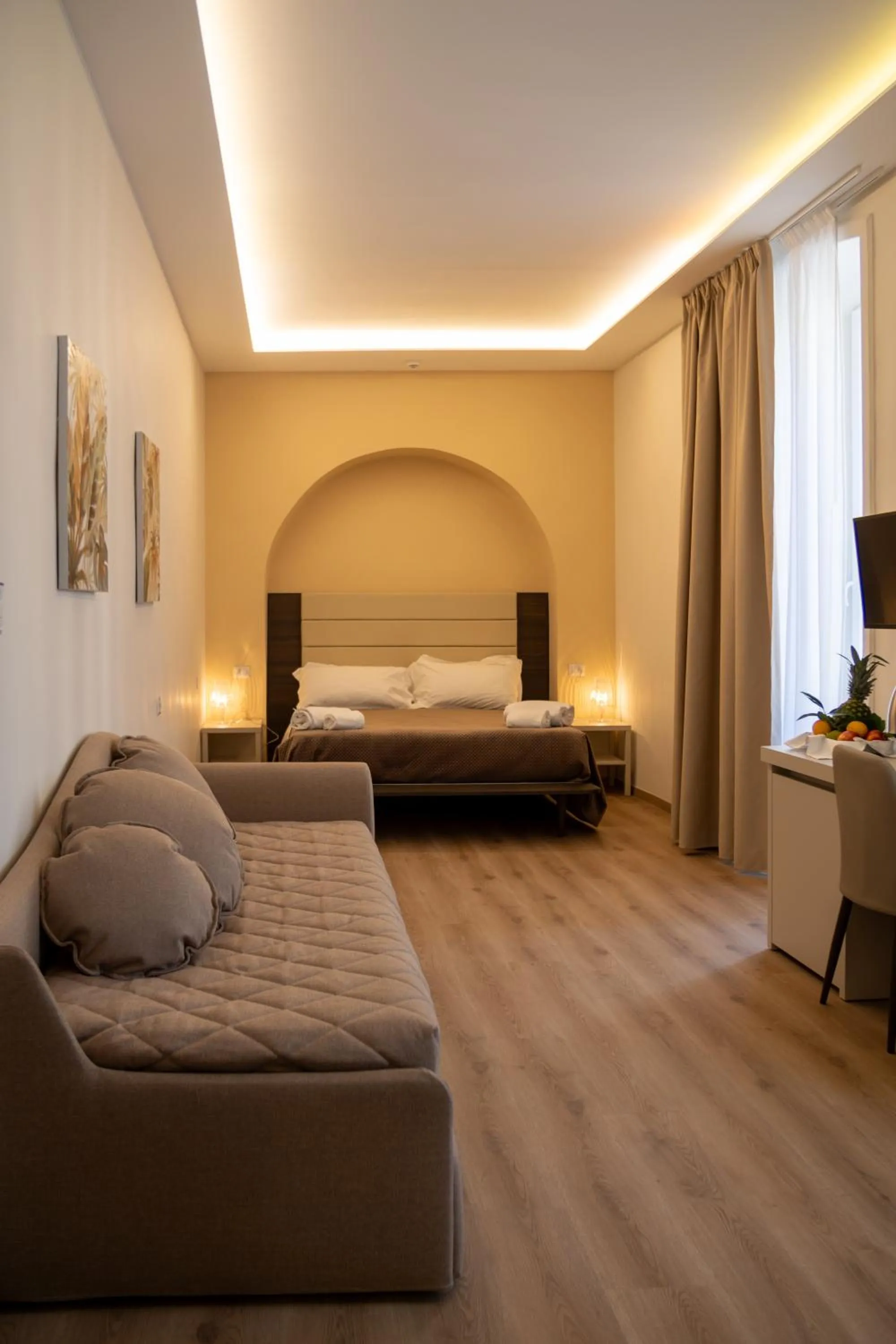 Living room, Bed in Palazzo Cappuccini Art Relais