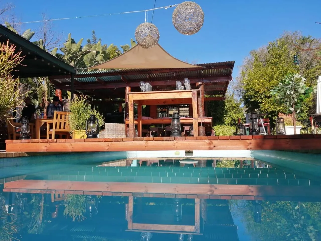 Swimming pool in Rosenhof Cabins