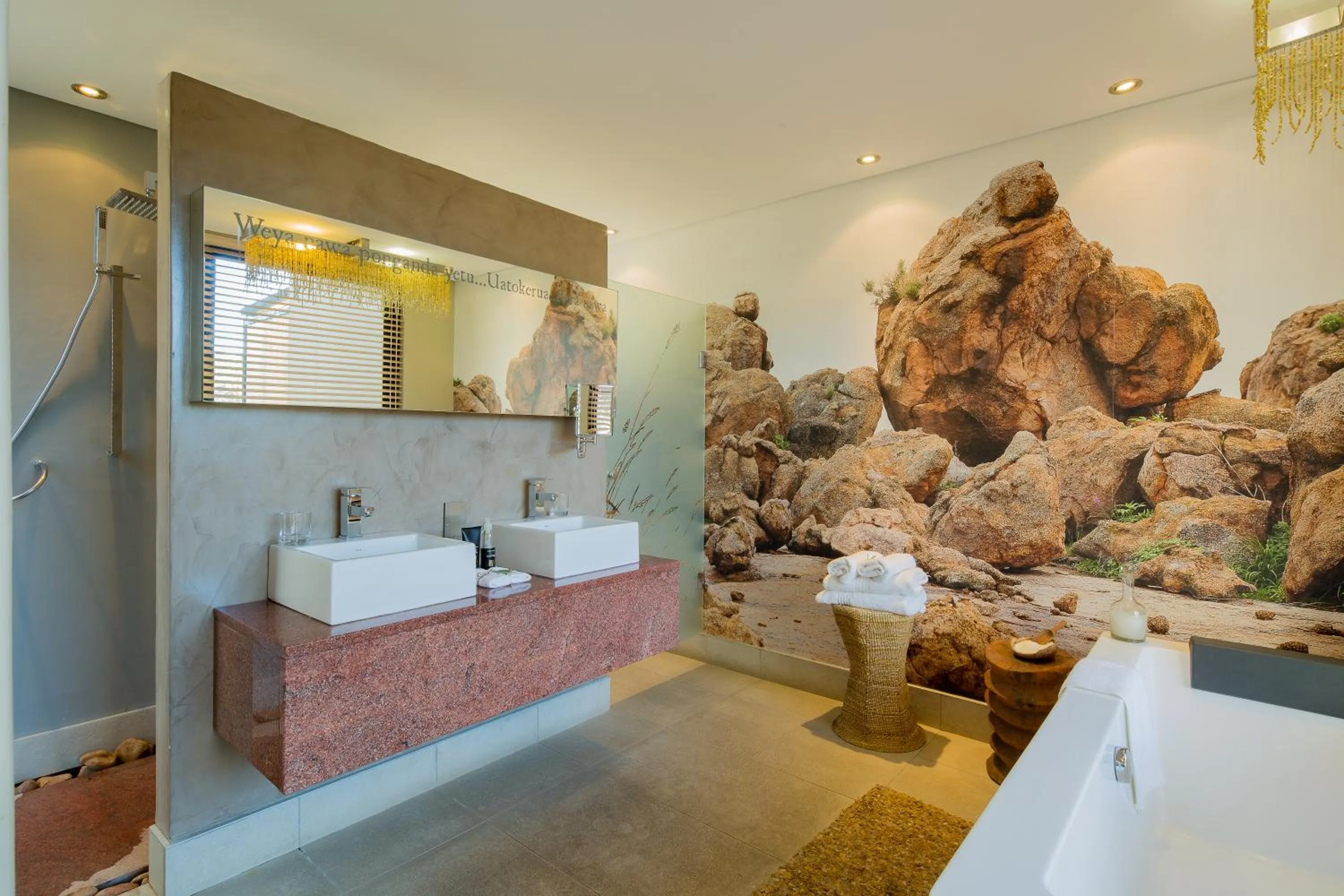 Shower in The Olive Exclusive All-Suite Hotel