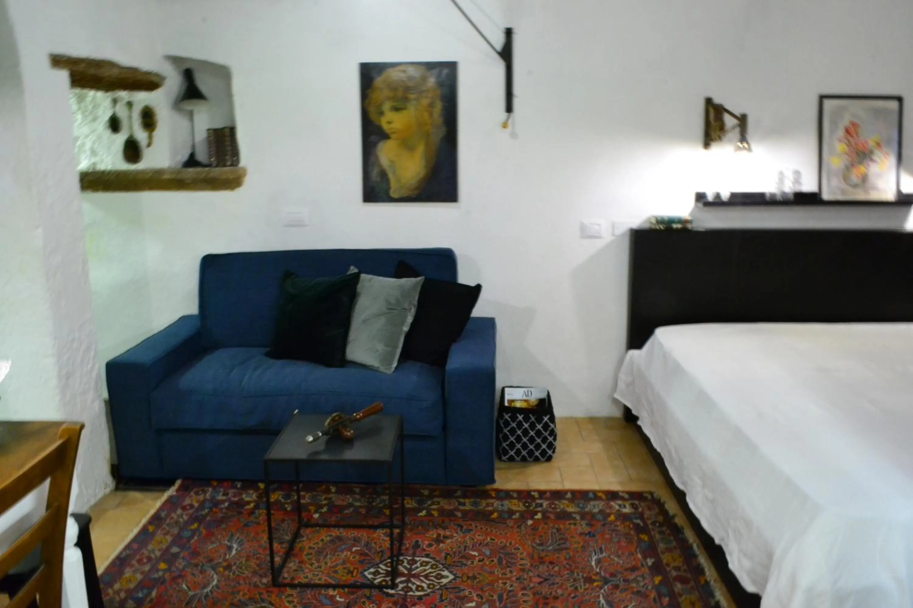 Seating area, Bed in Casa Messi