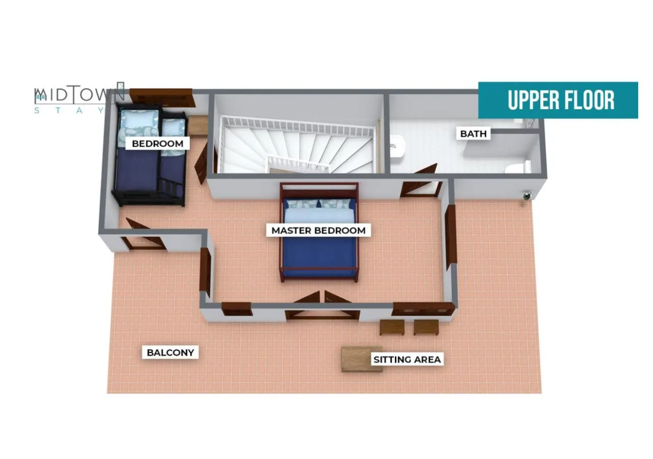 Floor plan in Pangea Lodge with Shared Pool at the Heart of Manzanillo