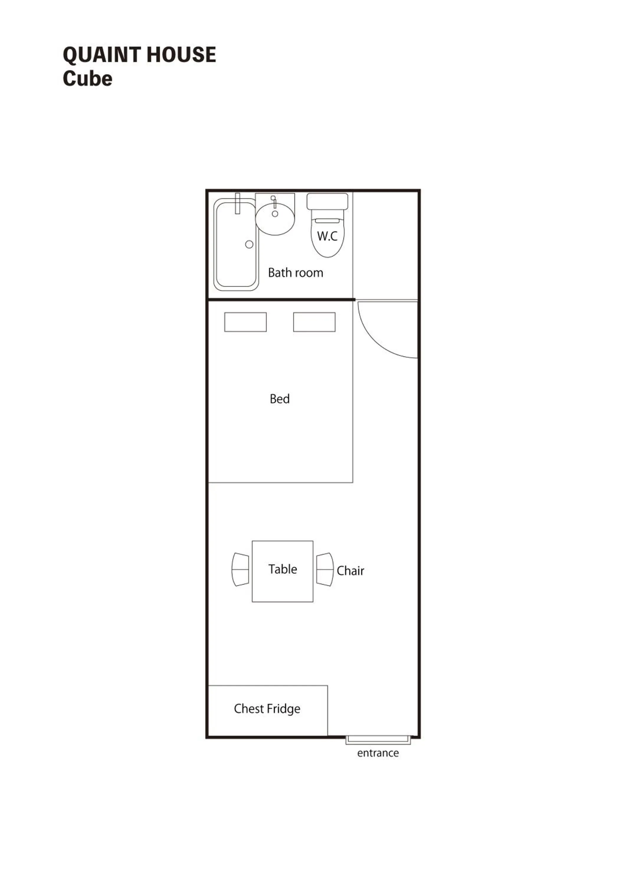 Floor plan in Quaint House Naoshima