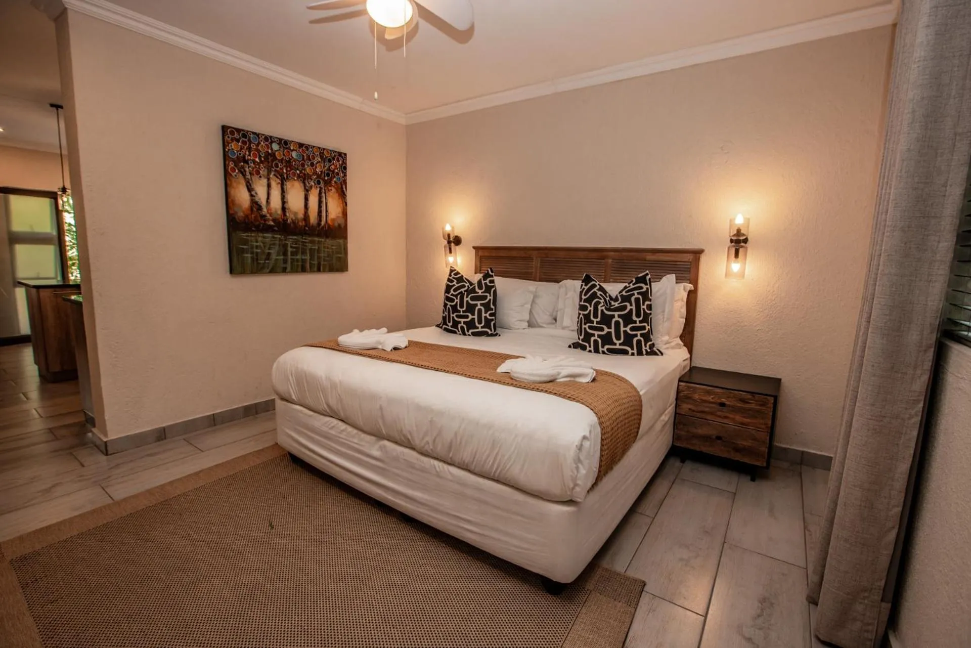 Bed in Bushbaby Valley Lodge