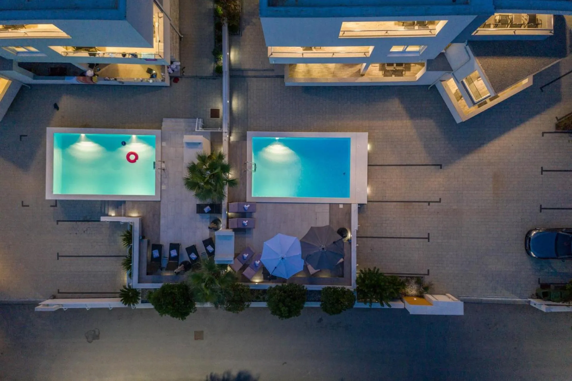 Bird's eye view in Apartments & Rooms Danivan Pool Villas B