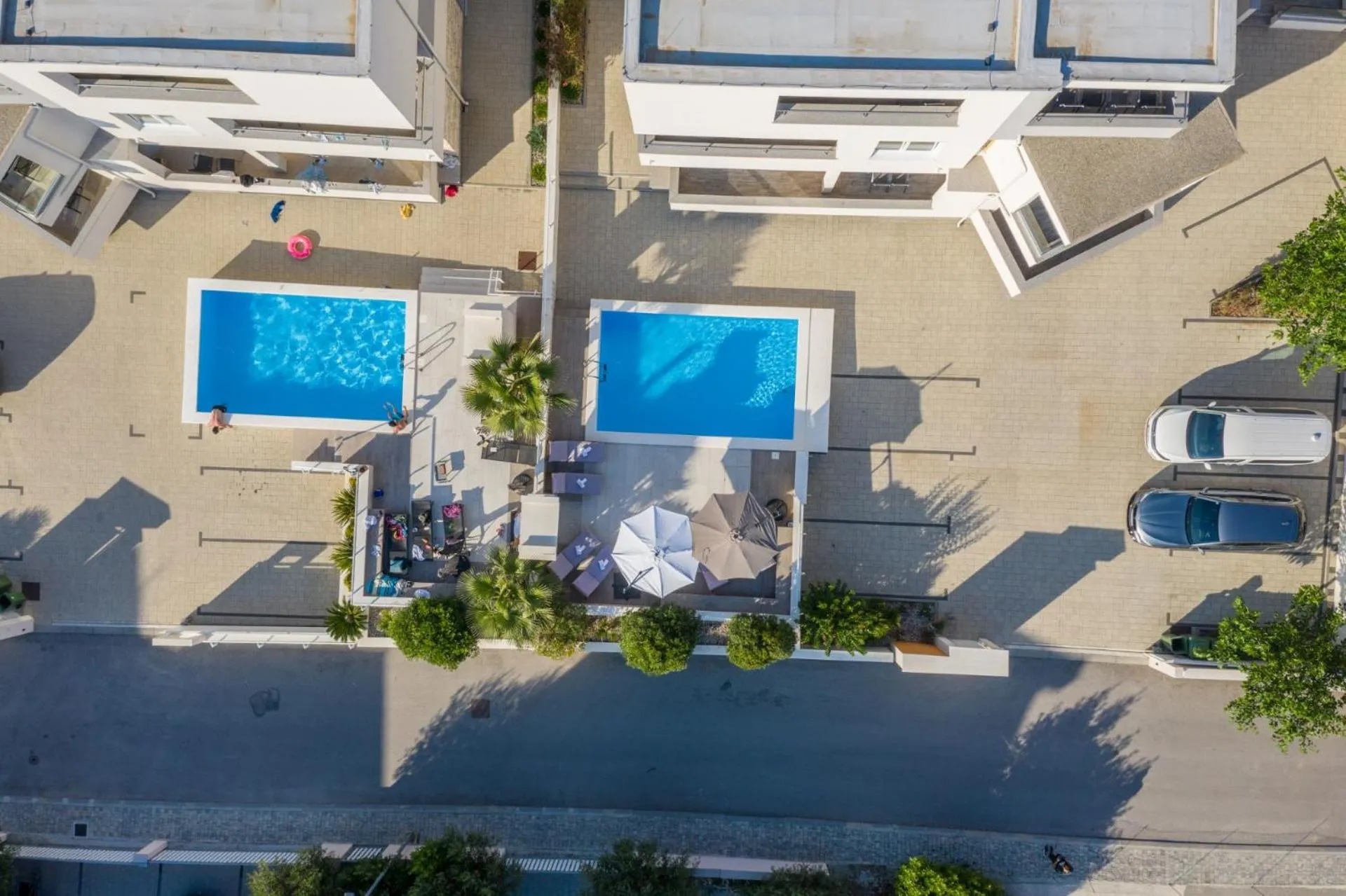 Bird's eye view in Apartments & Rooms Danivan Pool Villas B