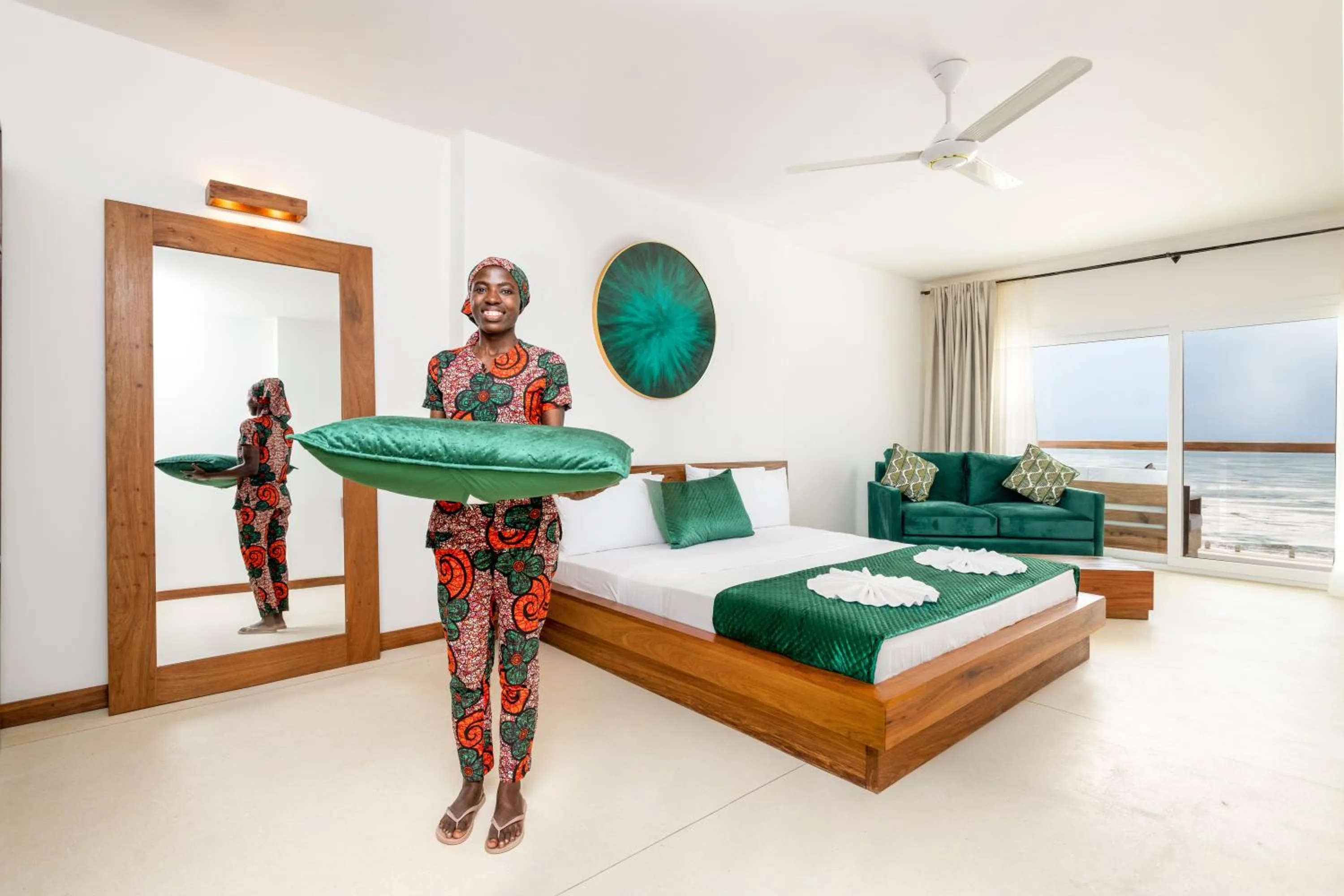 Bed in Imara Beach Resort