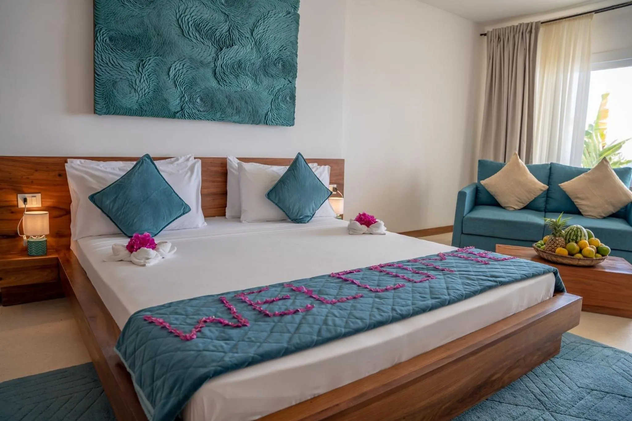 Bed in Imara Beach Resort