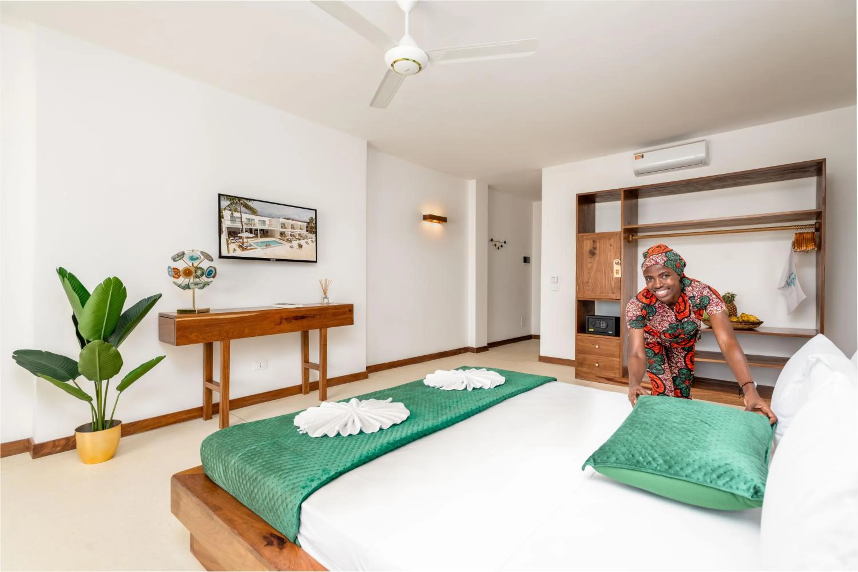 Bed in Imara Beach Resort