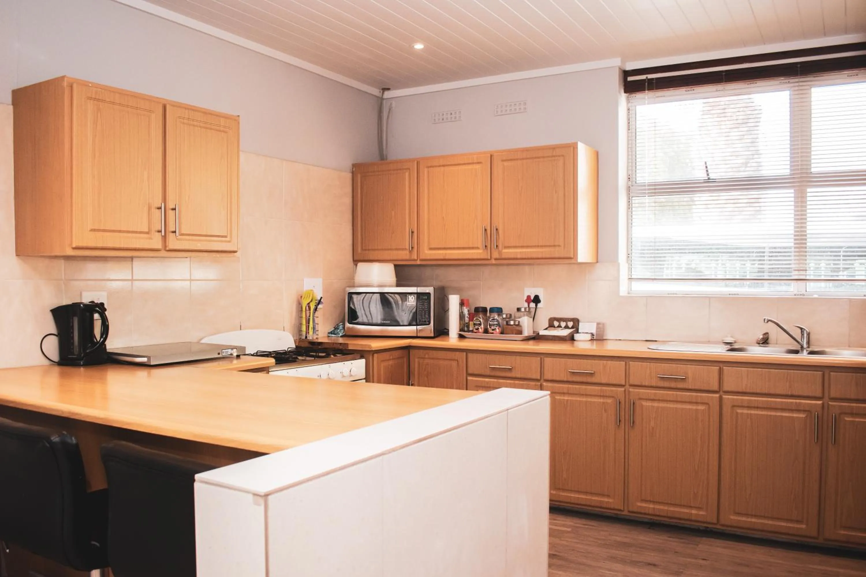 Communal kitchen in Balmoral Lodge