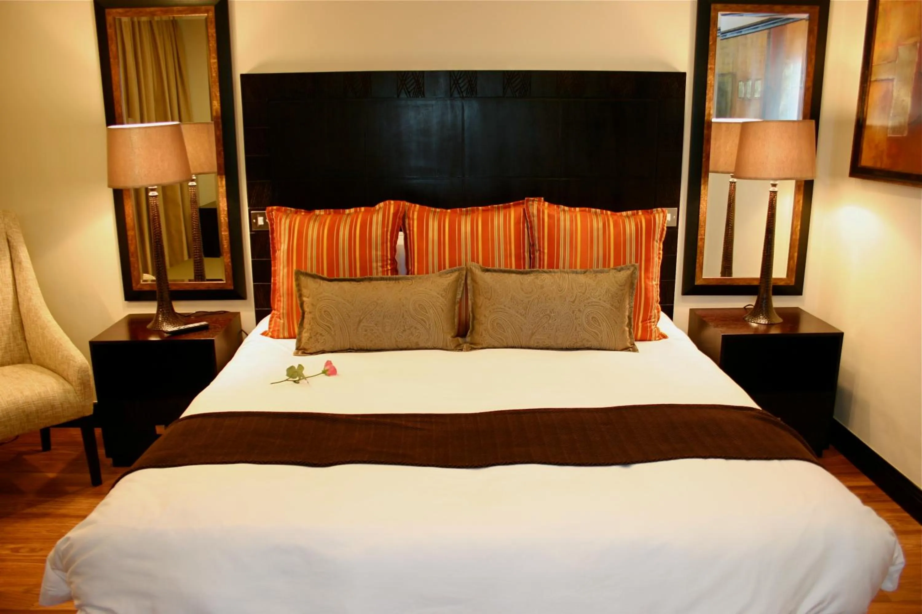 Bed in Mount Meru Hotel