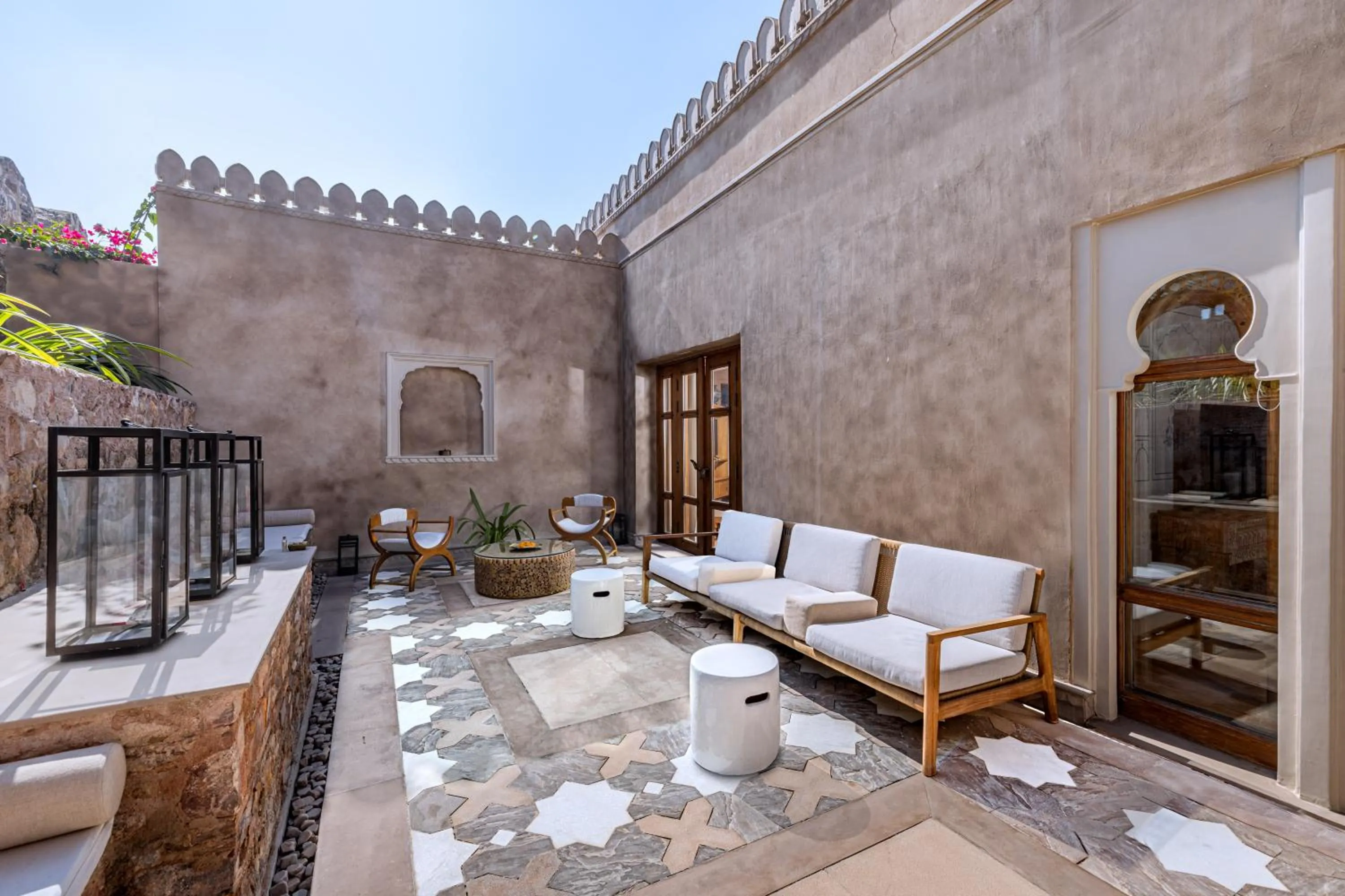 Patio in Six Senses Fort Barwara Sawai Madhopur