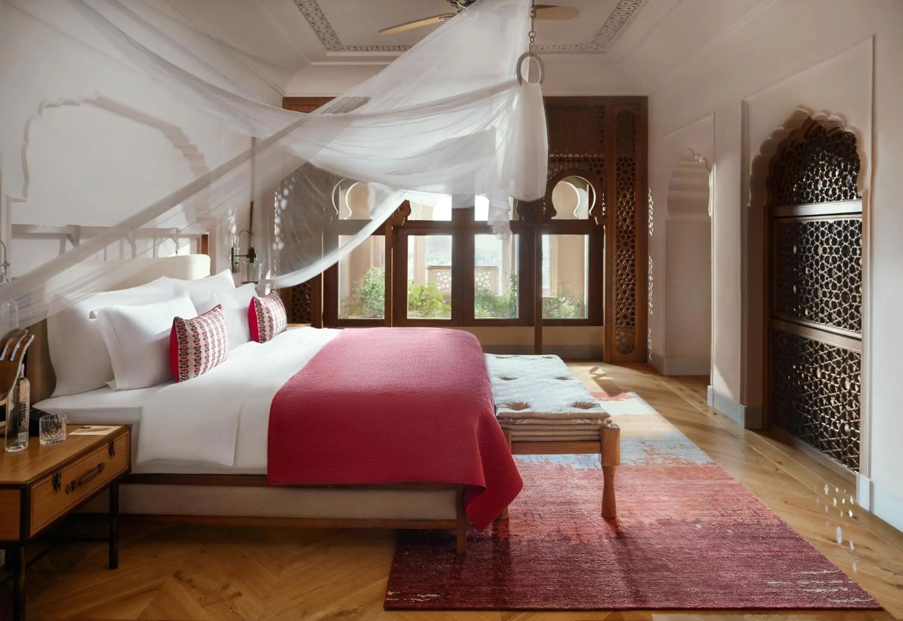 Bedroom, Bed in Six Senses Fort Barwara Sawai Madhopur Bedroom, Bed in Six Senses Fort Barwara Sawai Madhopur