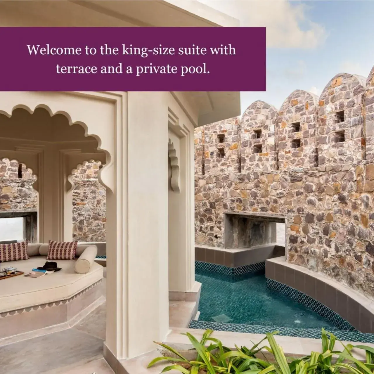 Pool view in Six Senses Fort Barwara Sawai Madhopur Pool view in Six Senses Fort Barwara Sawai Madhopur