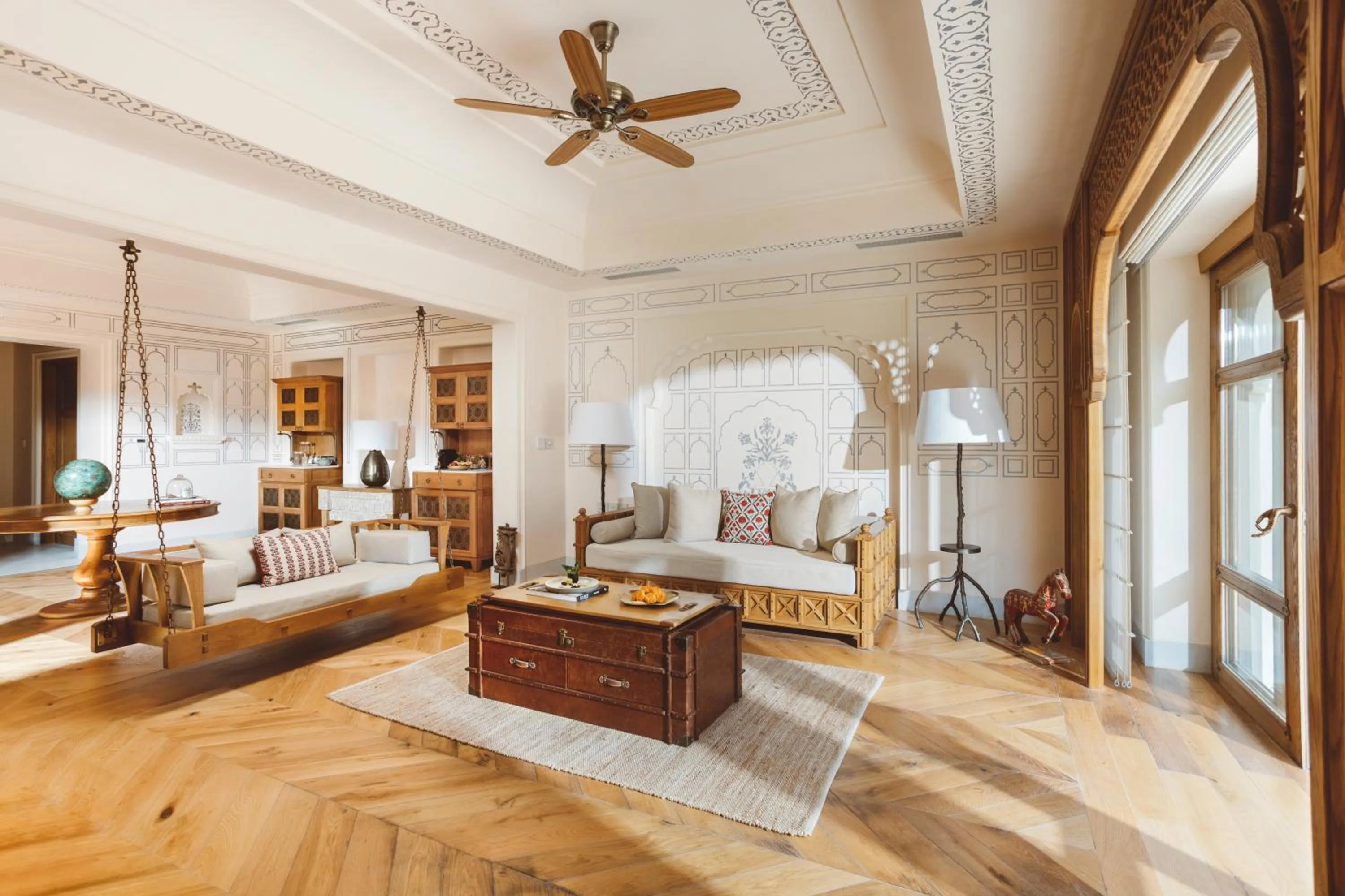 Living room, Bed in Six Senses Fort Barwara Sawai Madhopur