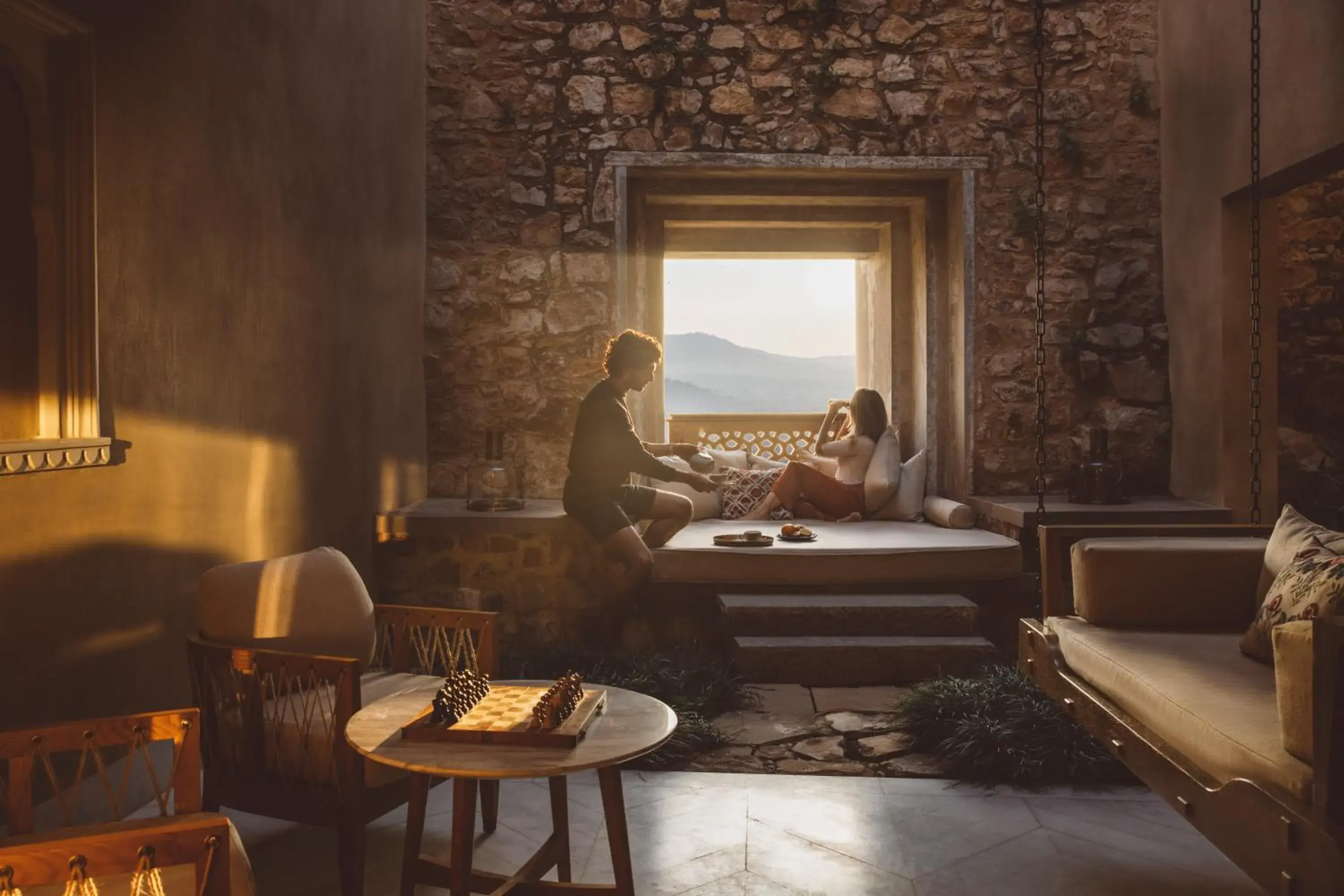 Mountain view in Six Senses Fort Barwara Sawai Madhopur Mountain view in Six Senses Fort Barwara Sawai Madhopur