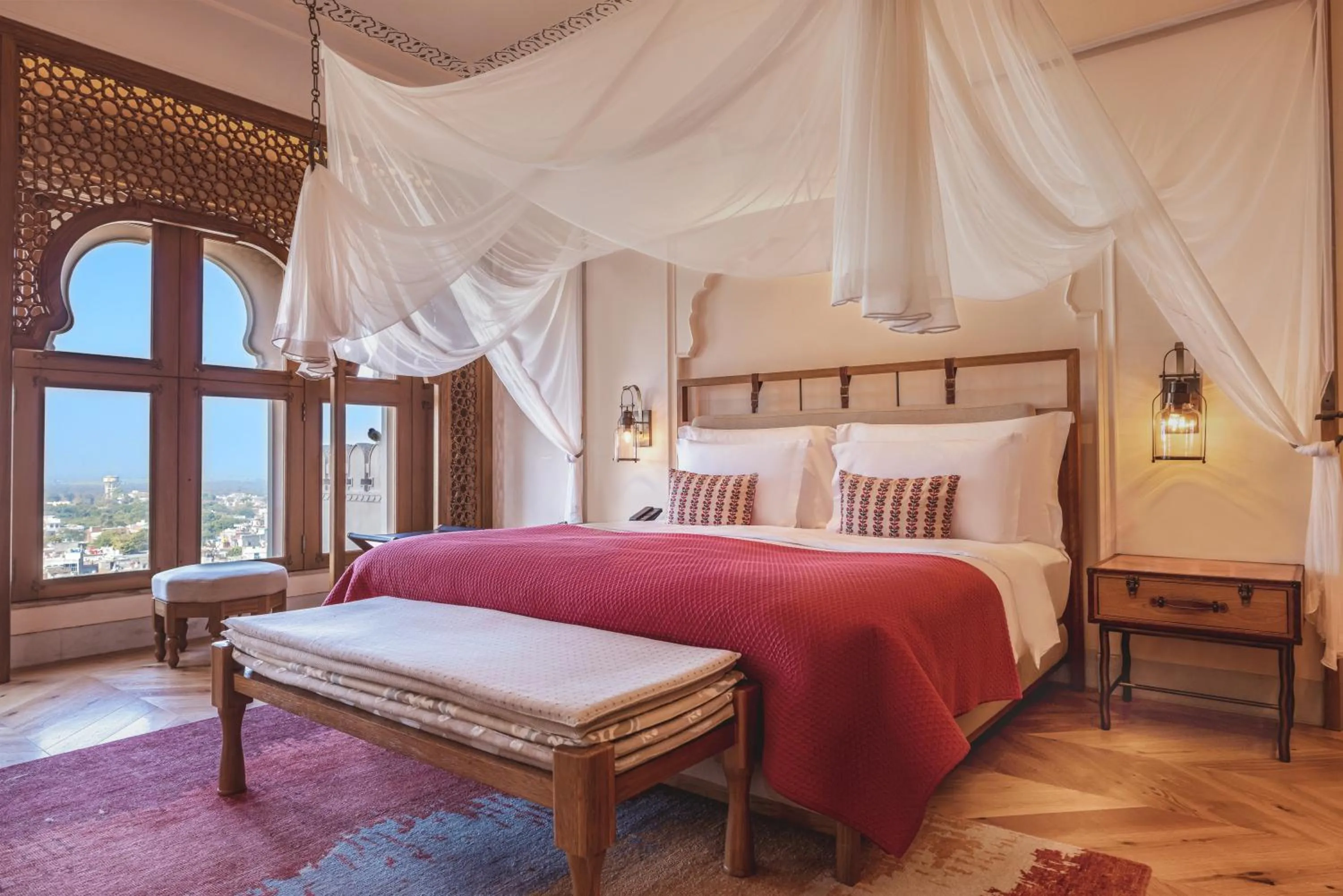 Bed in Six Senses Fort Barwara Sawai Madhopur
