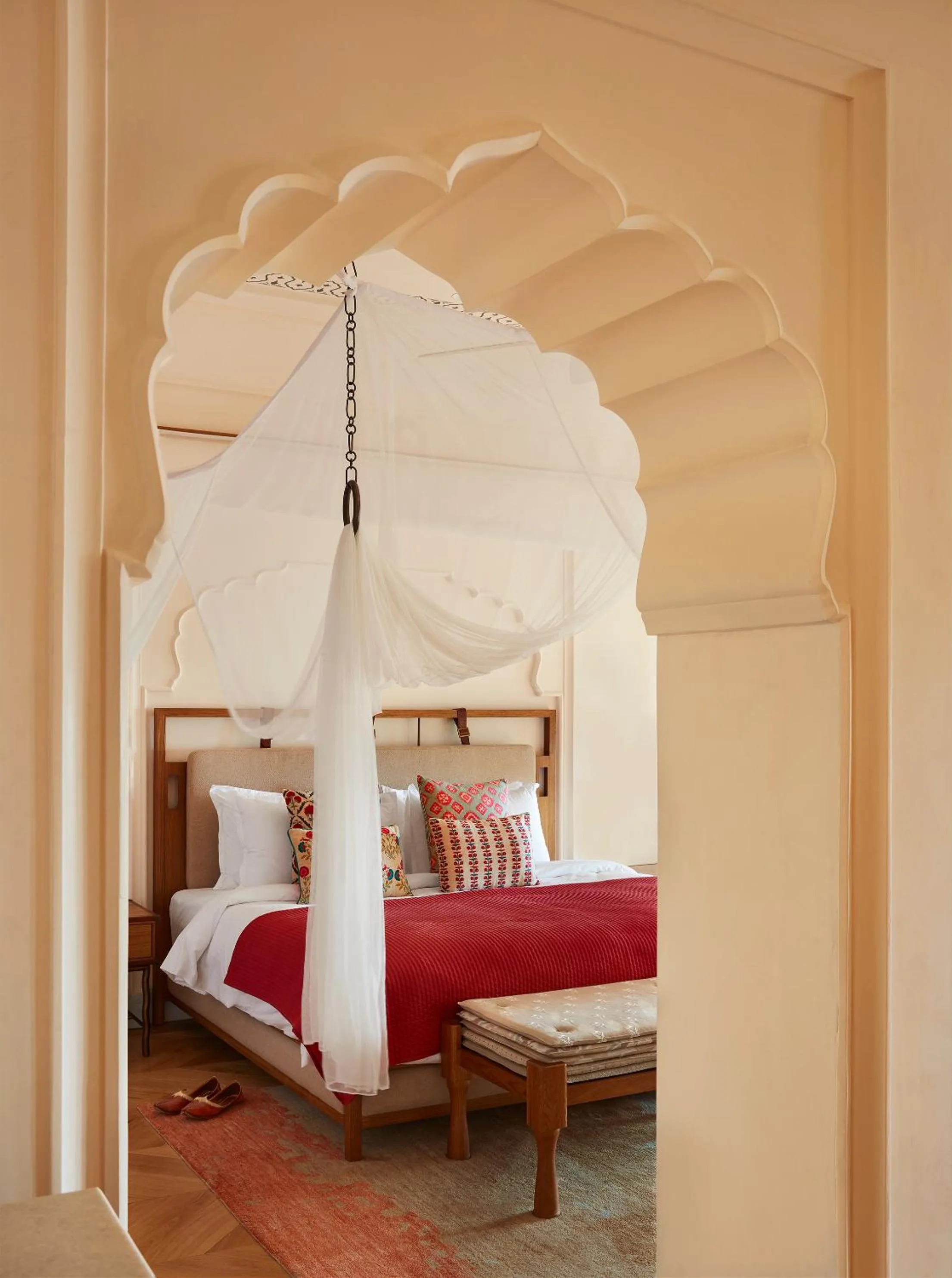 Bed in Six Senses Fort Barwara Sawai Madhopur