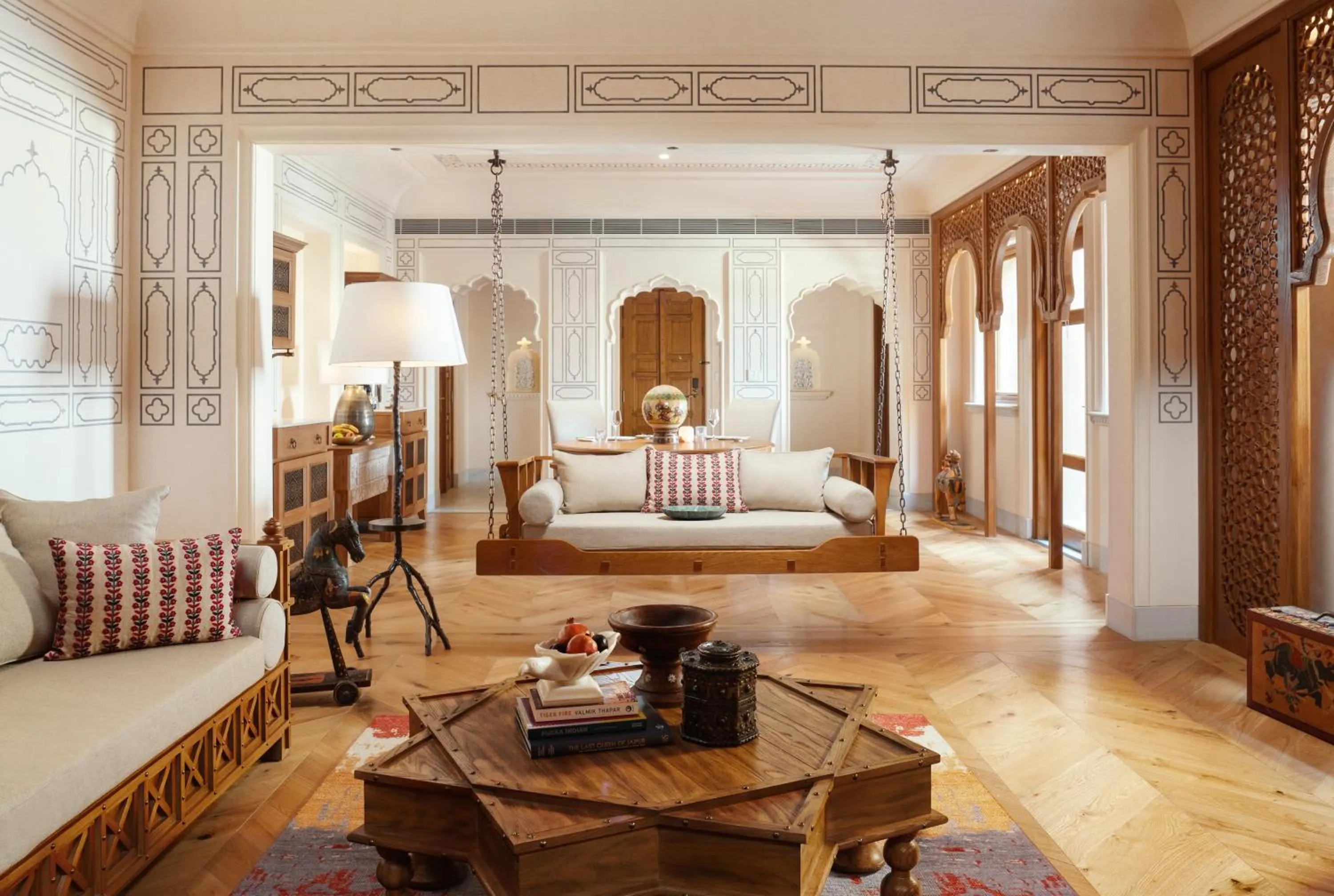 Living room, Bed in Six Senses Fort Barwara Sawai Madhopur