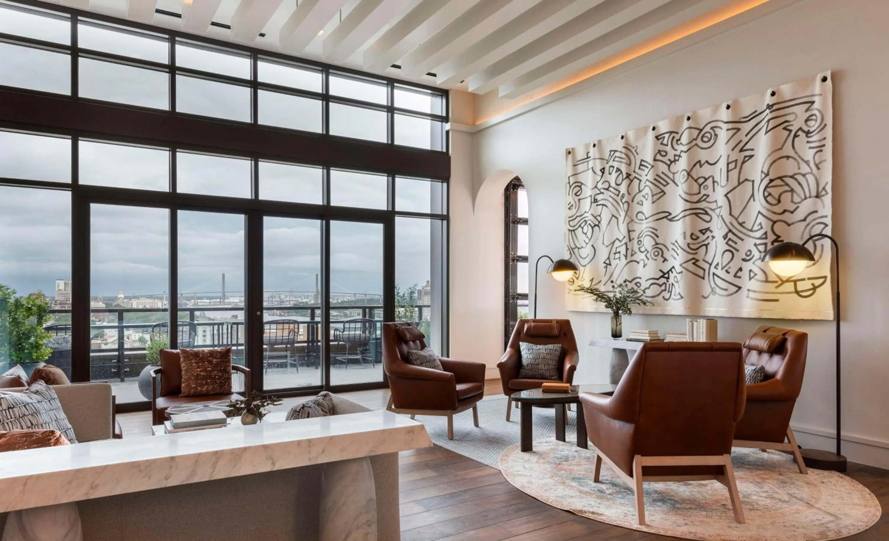 Lounge or bar in Thompson Savannah, by Hyatt