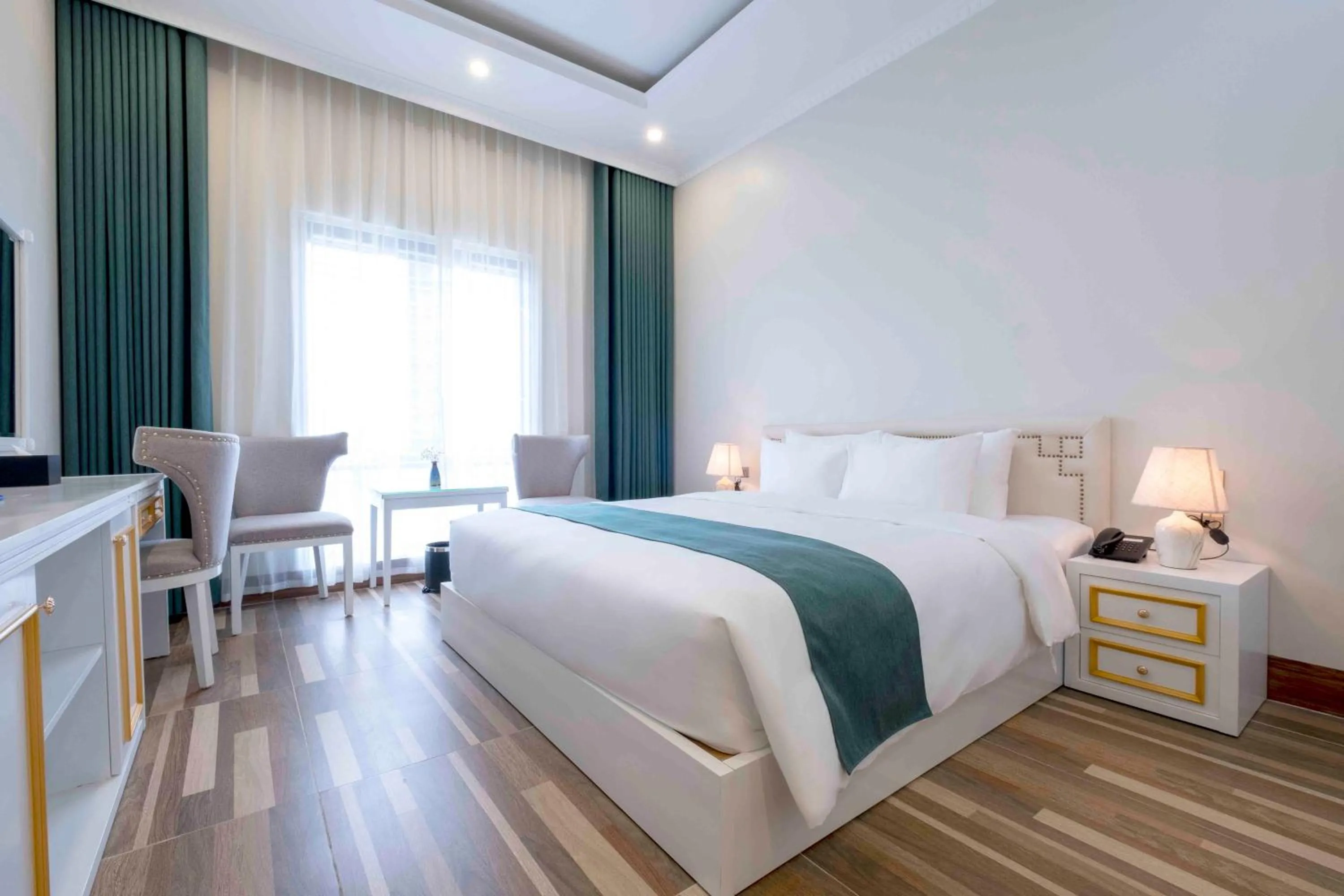 Bed in Minh Long Hotel