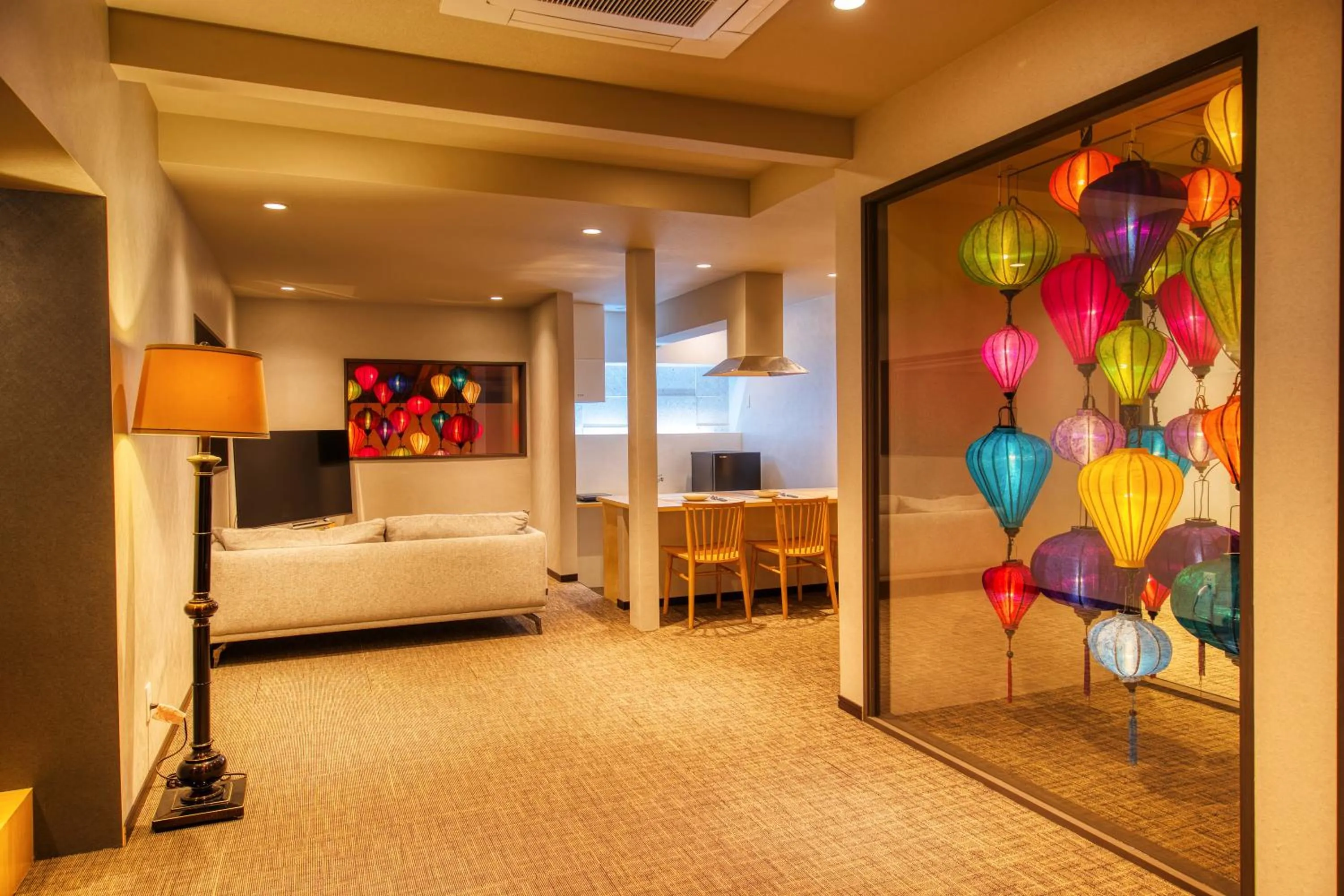 Living room, Bed in ADAN RESORT 灯 - Lamp -