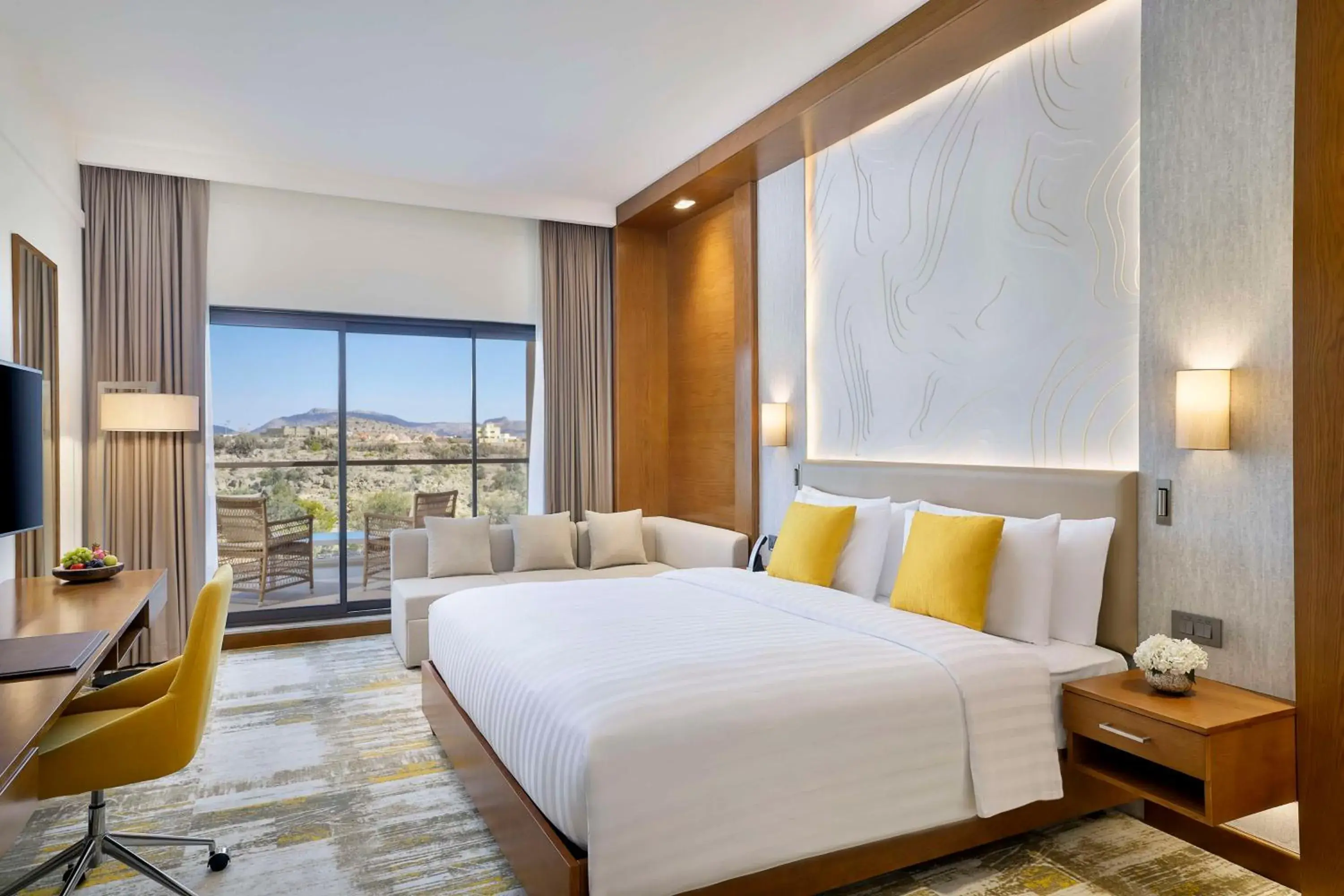 Bedroom, Bed in dusitD2 Naseem Resort, Jabal Akhdar, Oman Bedroom, Bed in dusitD2 Naseem Resort, Jabal Akhdar, Oman