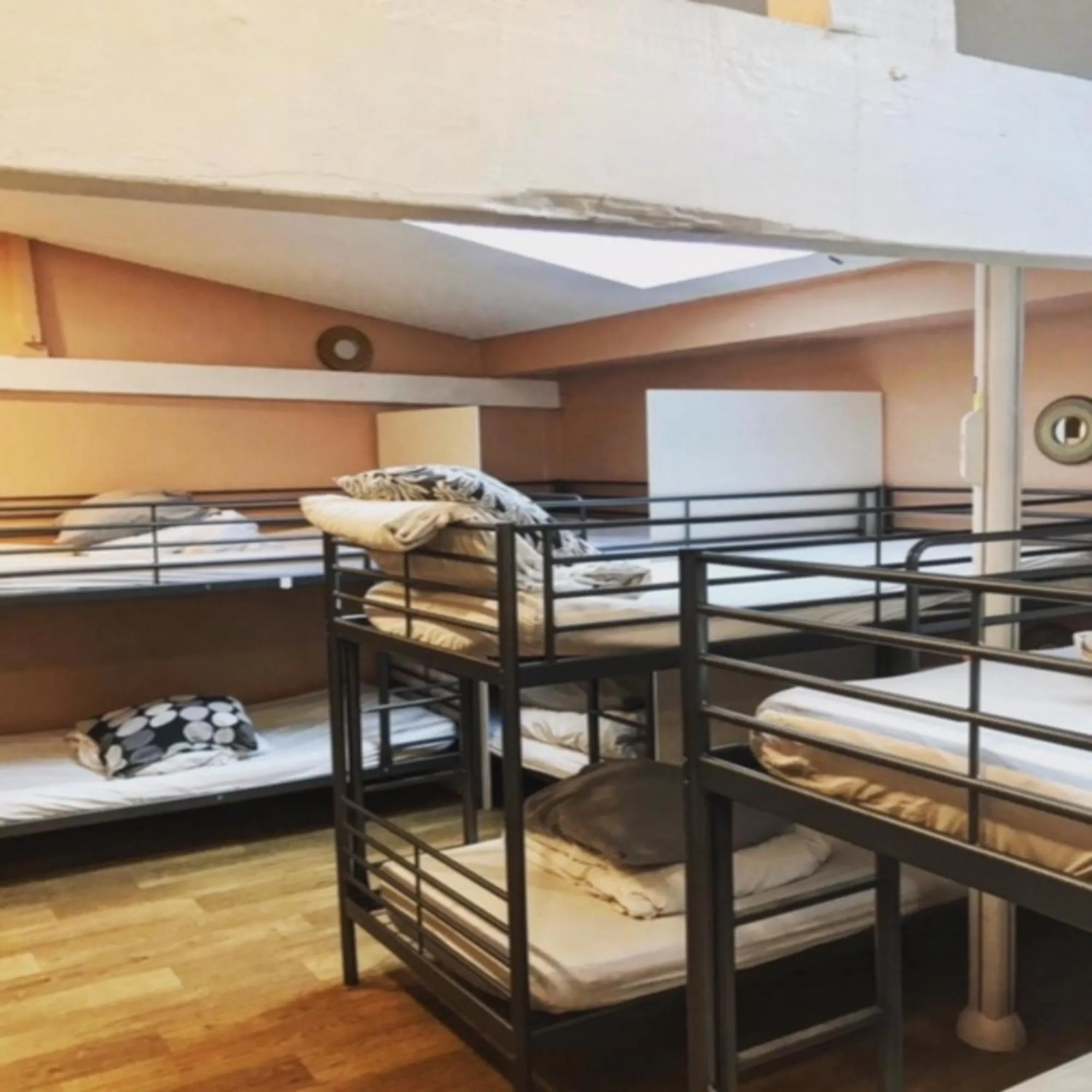 Bed in trendy hostel