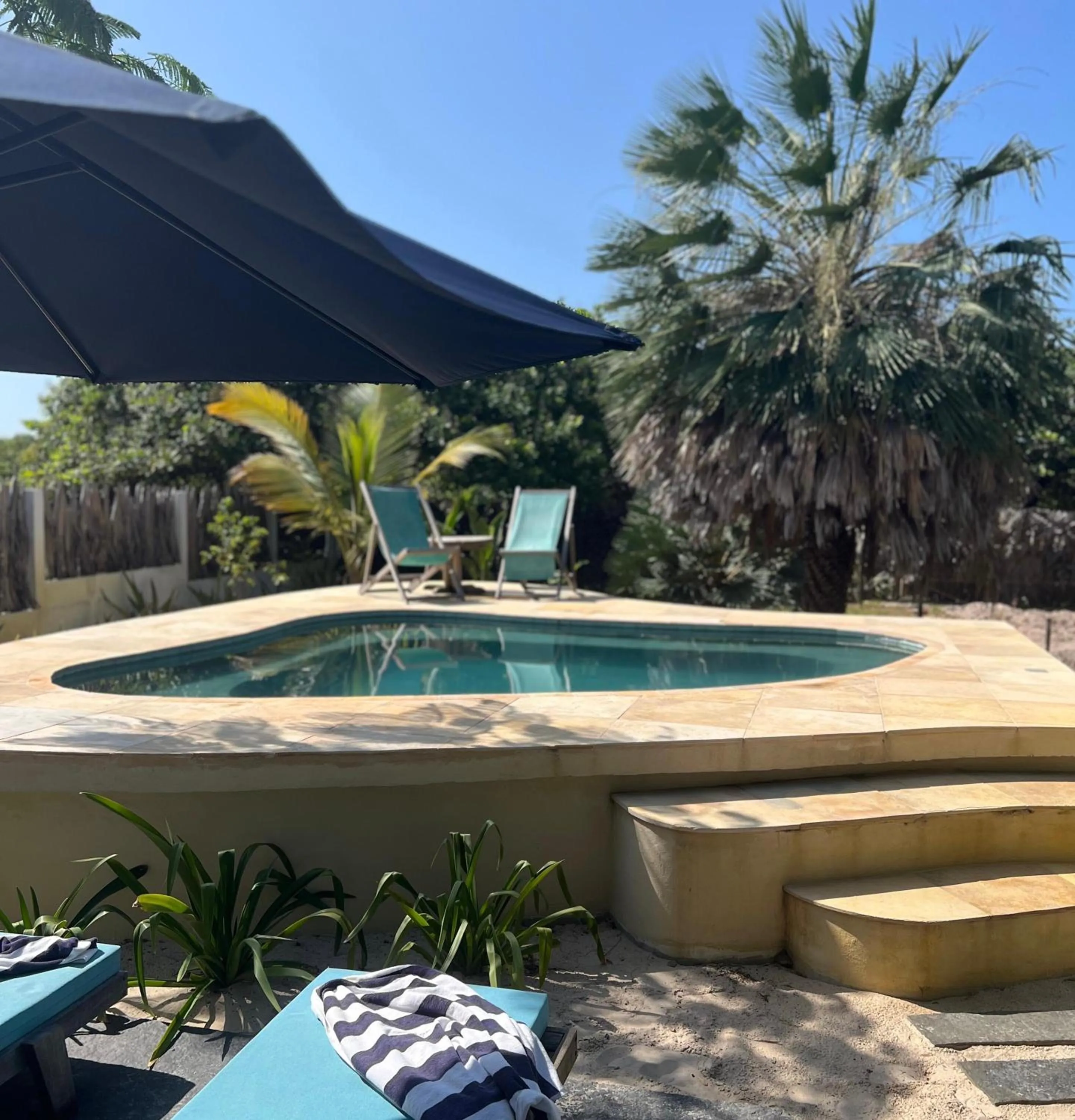 Pool view in Vila das Águas