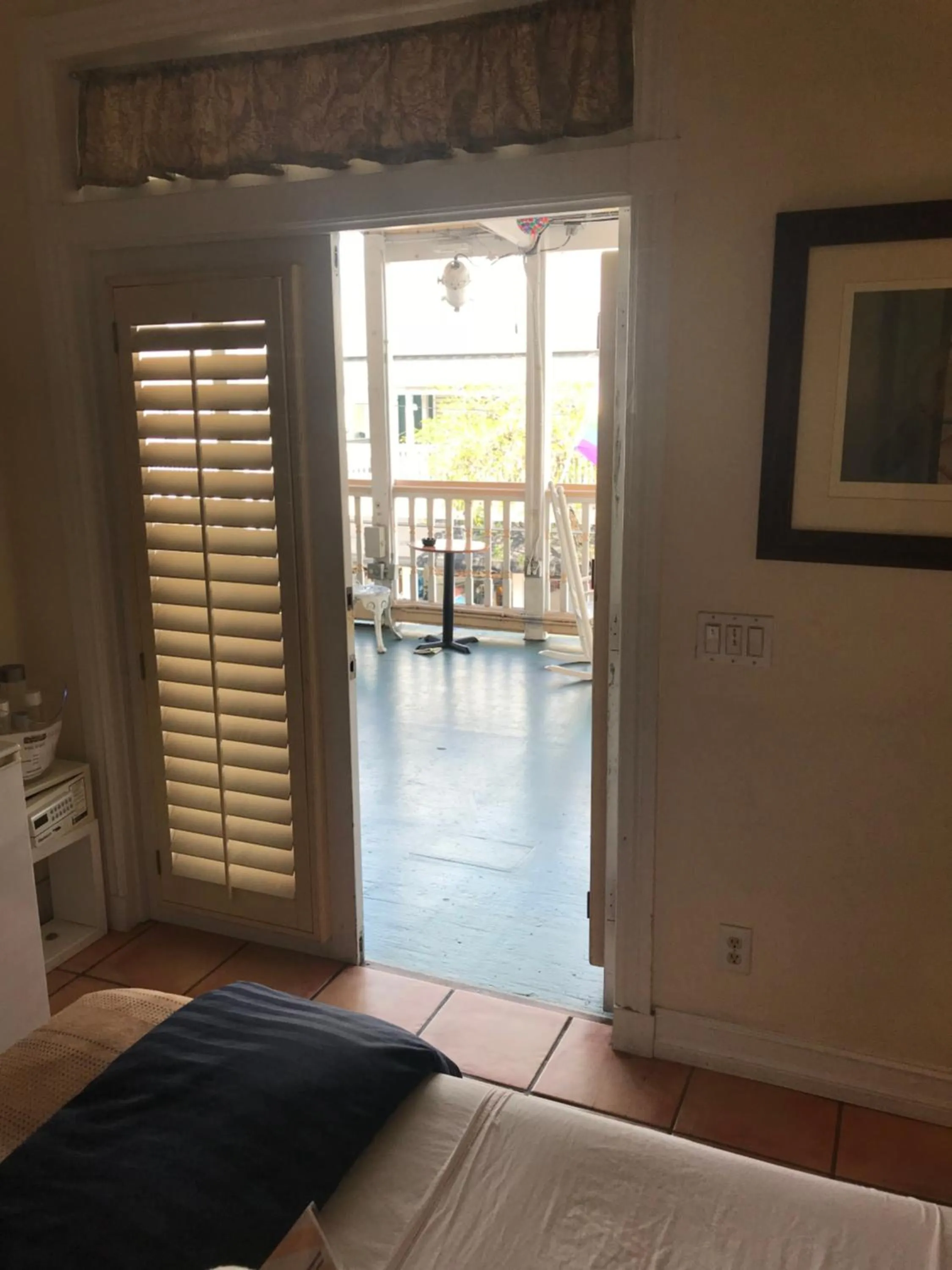 Balcony/Terrace, Bed in New Orleans House - Gay Male Adult Guesthouse